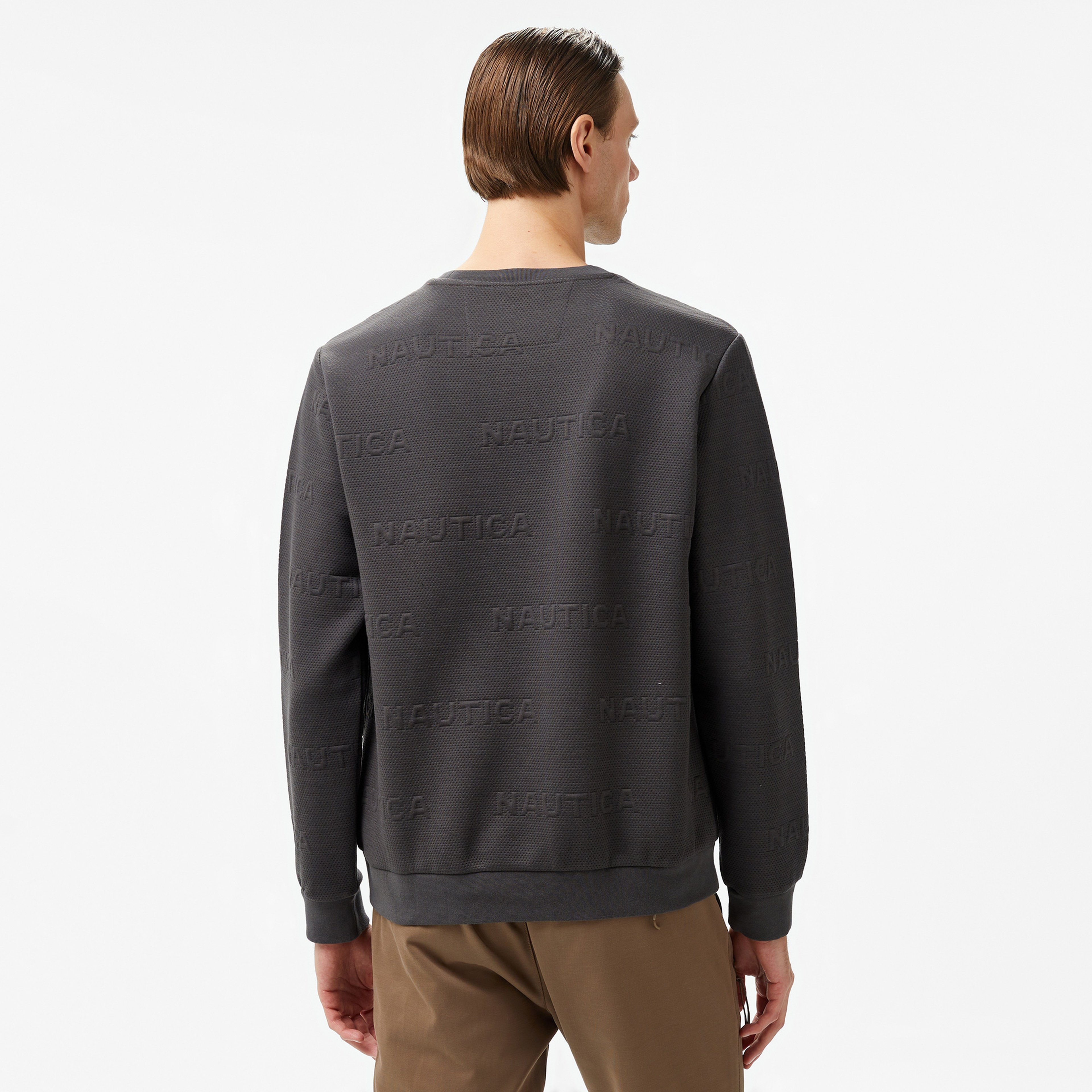 Nautica Erkek Gri Regular Fit Sweatshirt