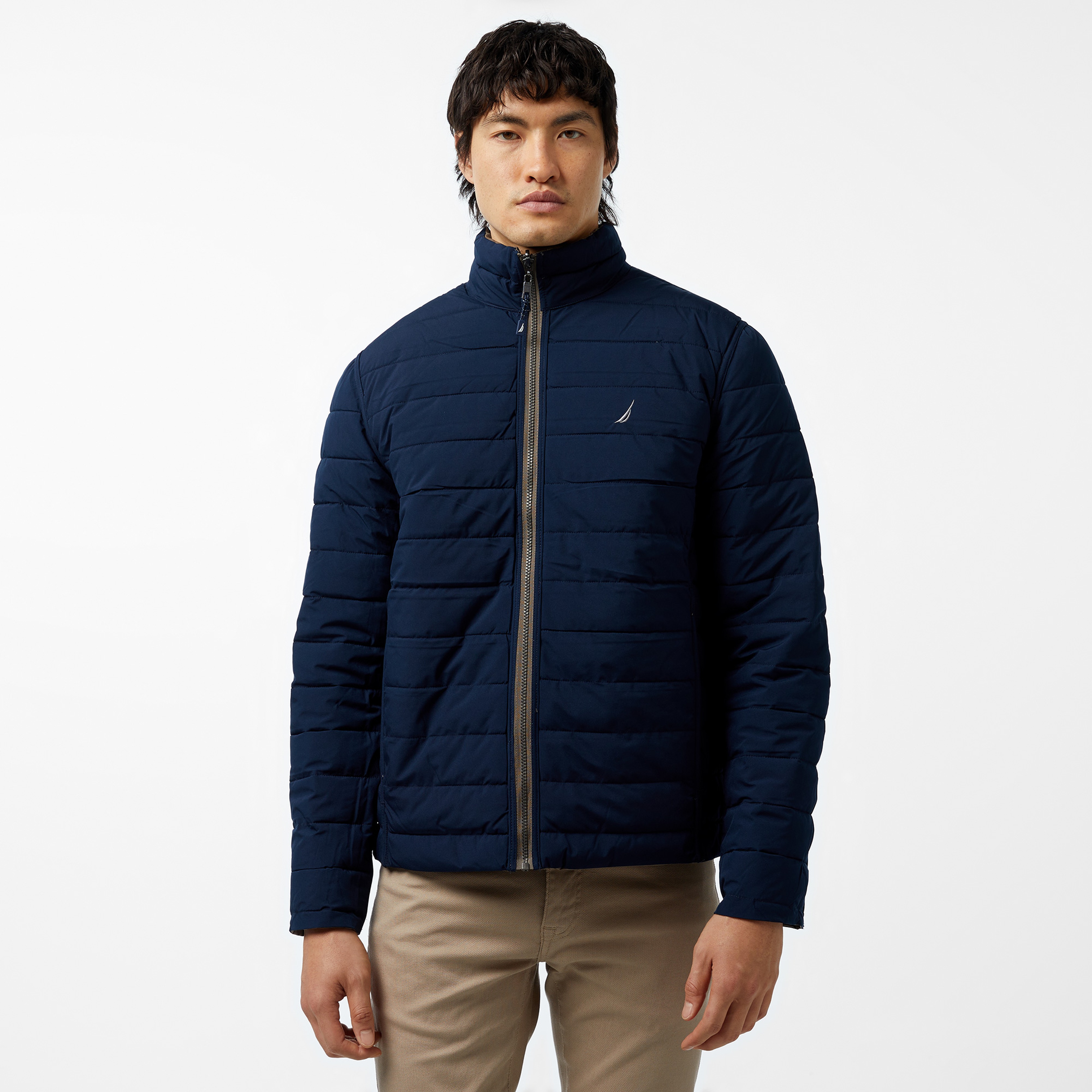 Nautica Erkek Kahverengi Çift Taraflı Mont