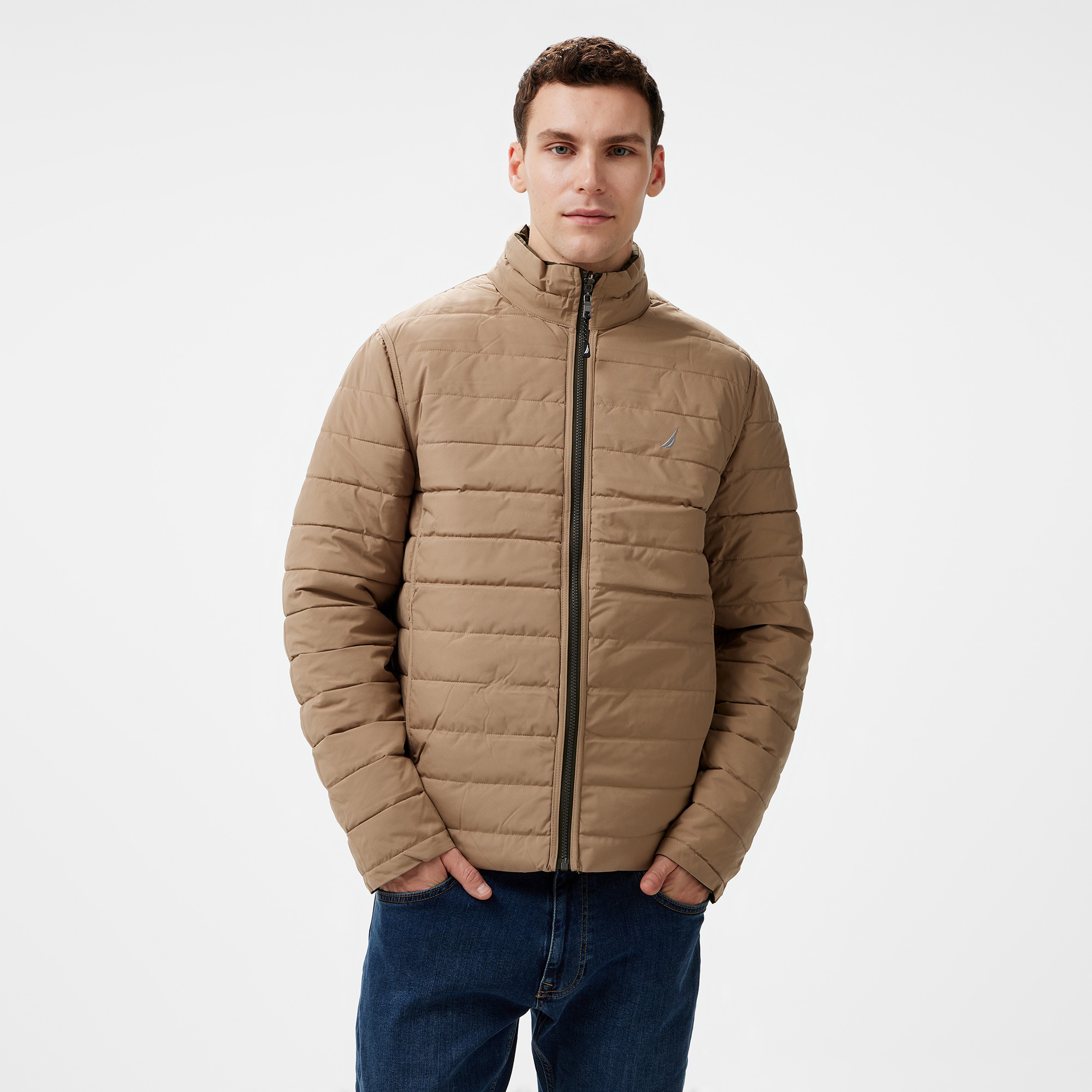 Nautica Erkek Yeşil Çift Taraflı Mont