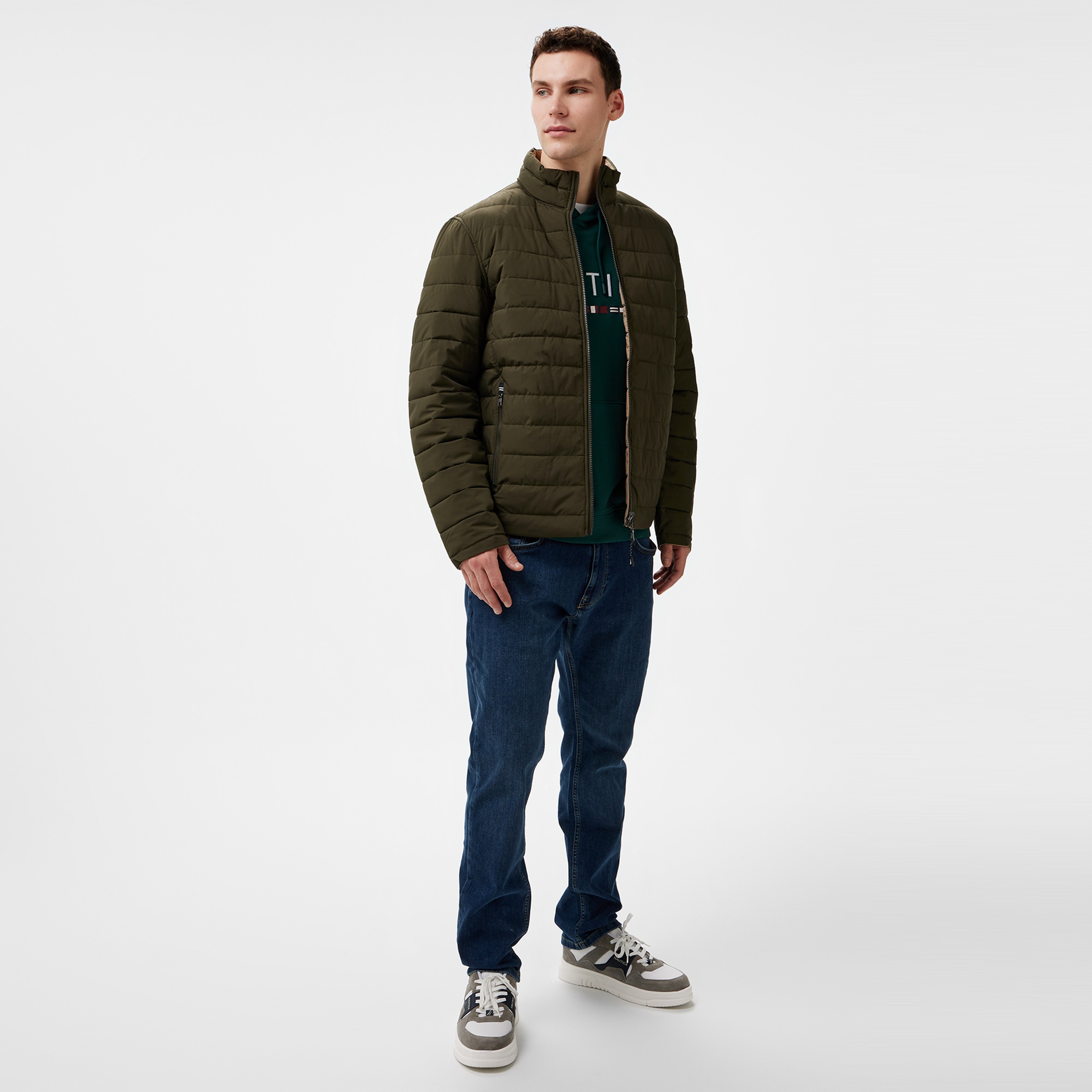 Nautica Erkek Yeşil Çift Taraflı Mont