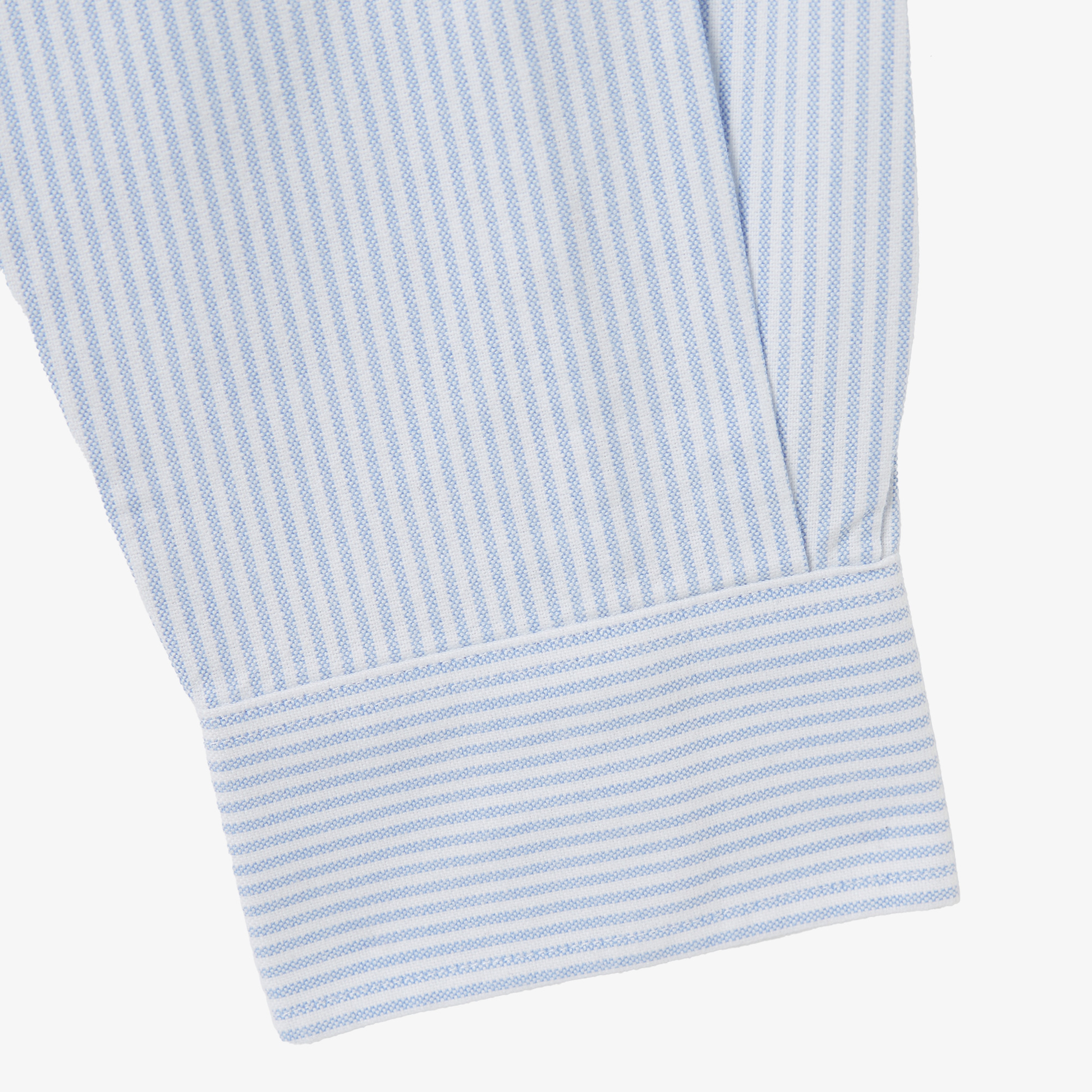 Erkek Regular Fit Çizgili Organik Pamuk Açık Mavi Gömlek