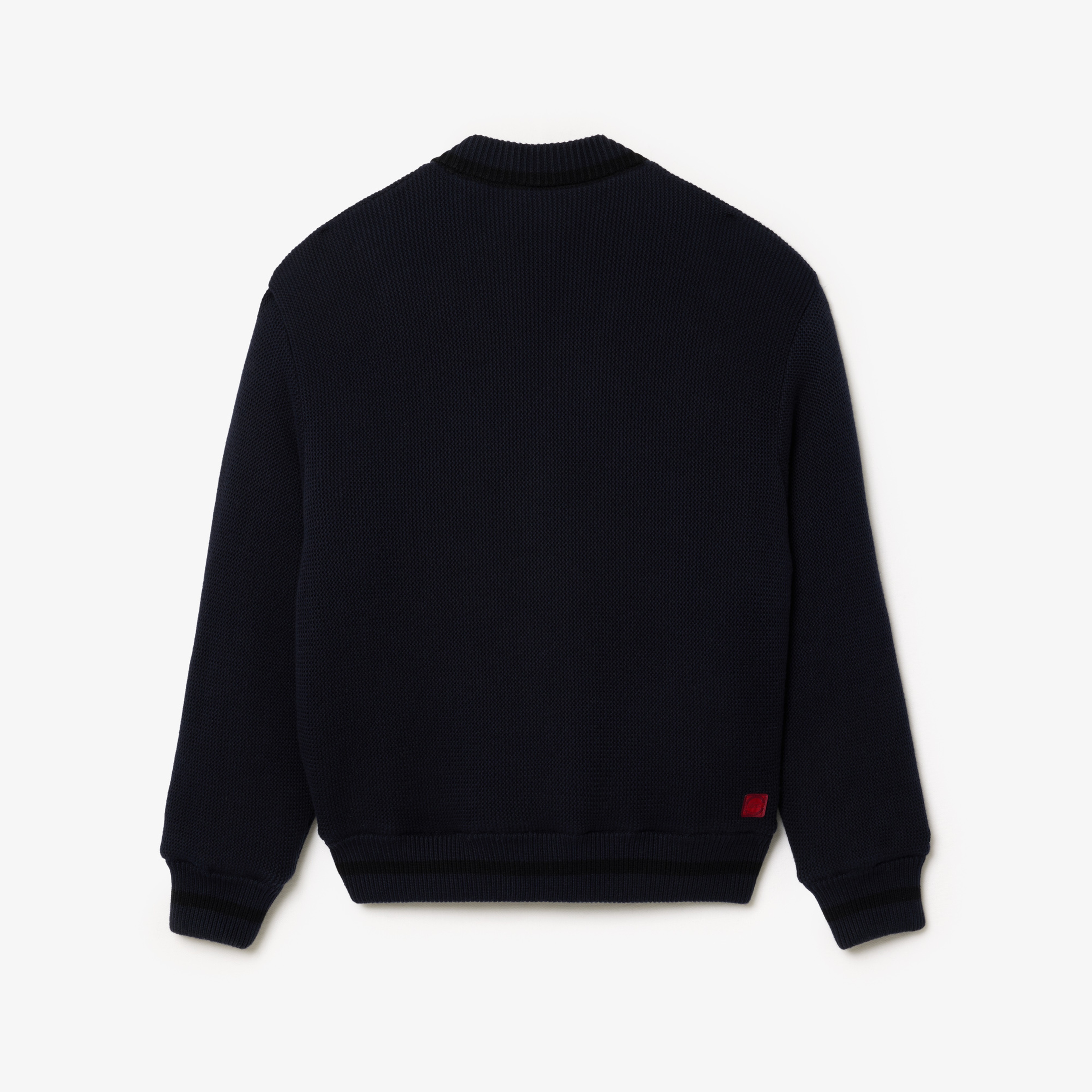 CLOT Unisex Relaxed Fit V Yaka Baskılı Çift Taraflı Lacivert Hırka