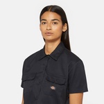 Dickies Work Shirt Cropped Ss W Kadın Siyah Gömlek
