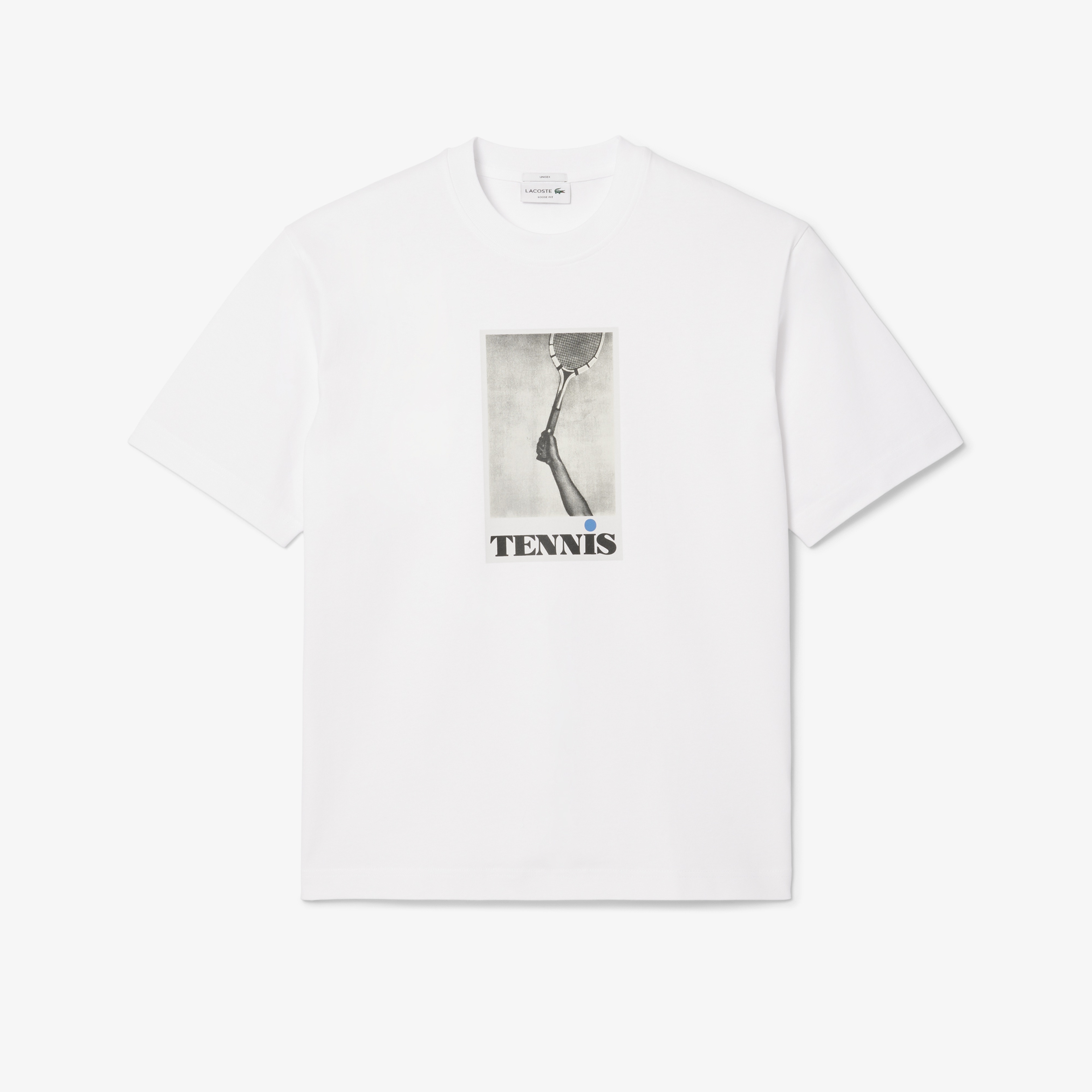 FW24 RUNWAY Unisex Loose Fit Baskılı Beyaz T-Shirt