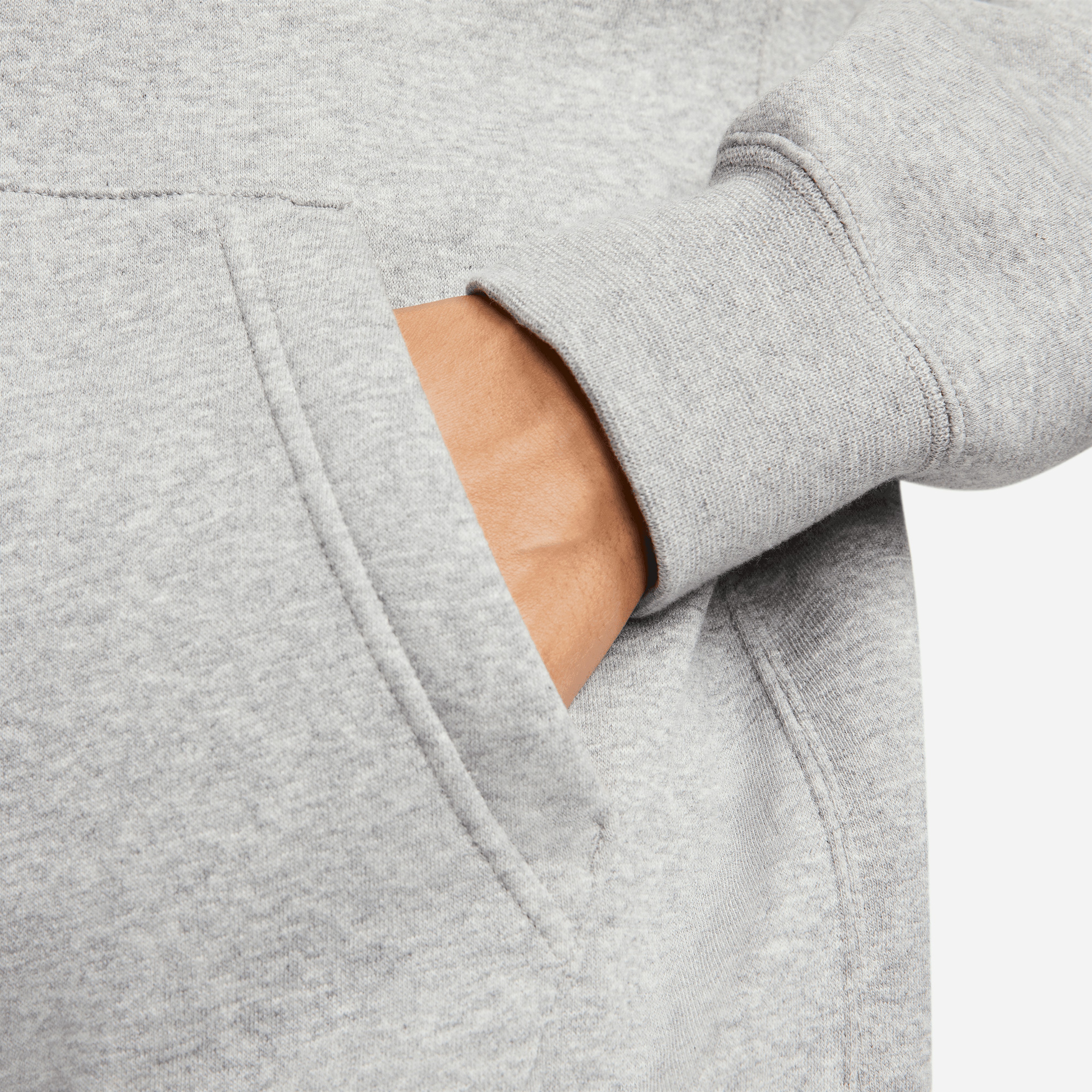 Nike Club Brushed Back Unisex Gri Eşofman Üstü