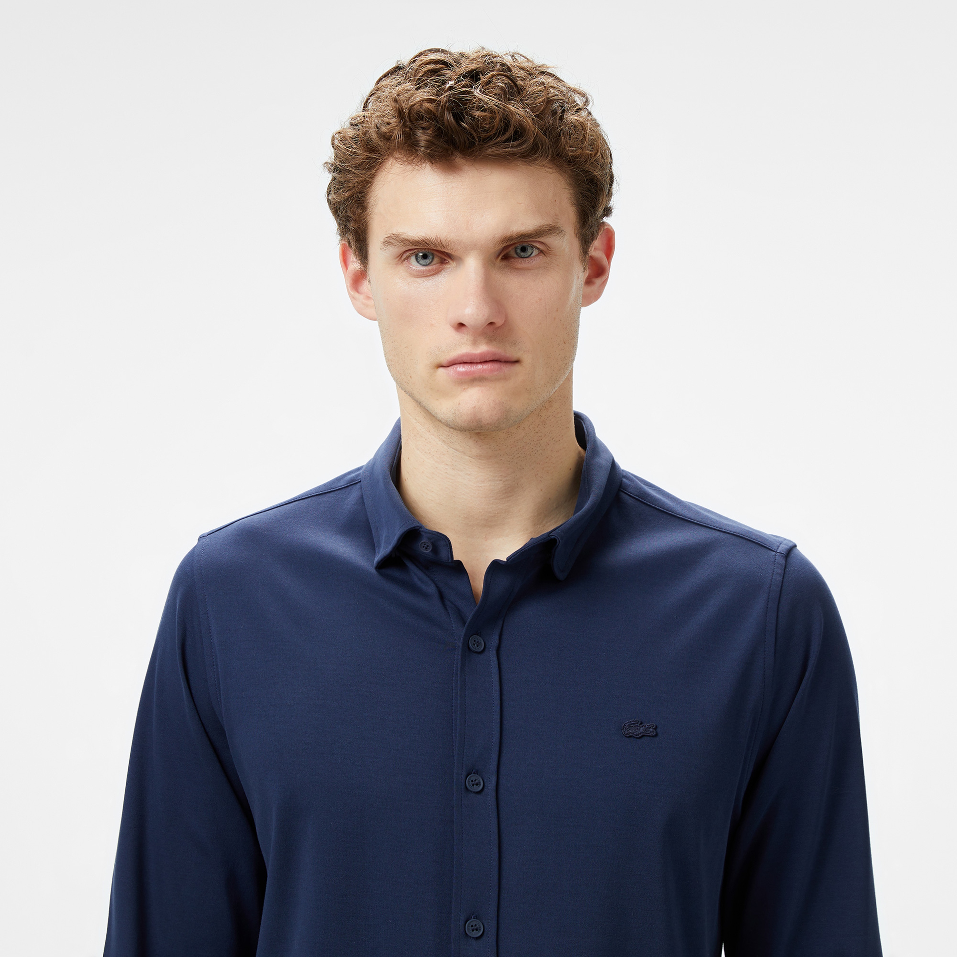 Erkek Slim Fit Lacivert Gömlek