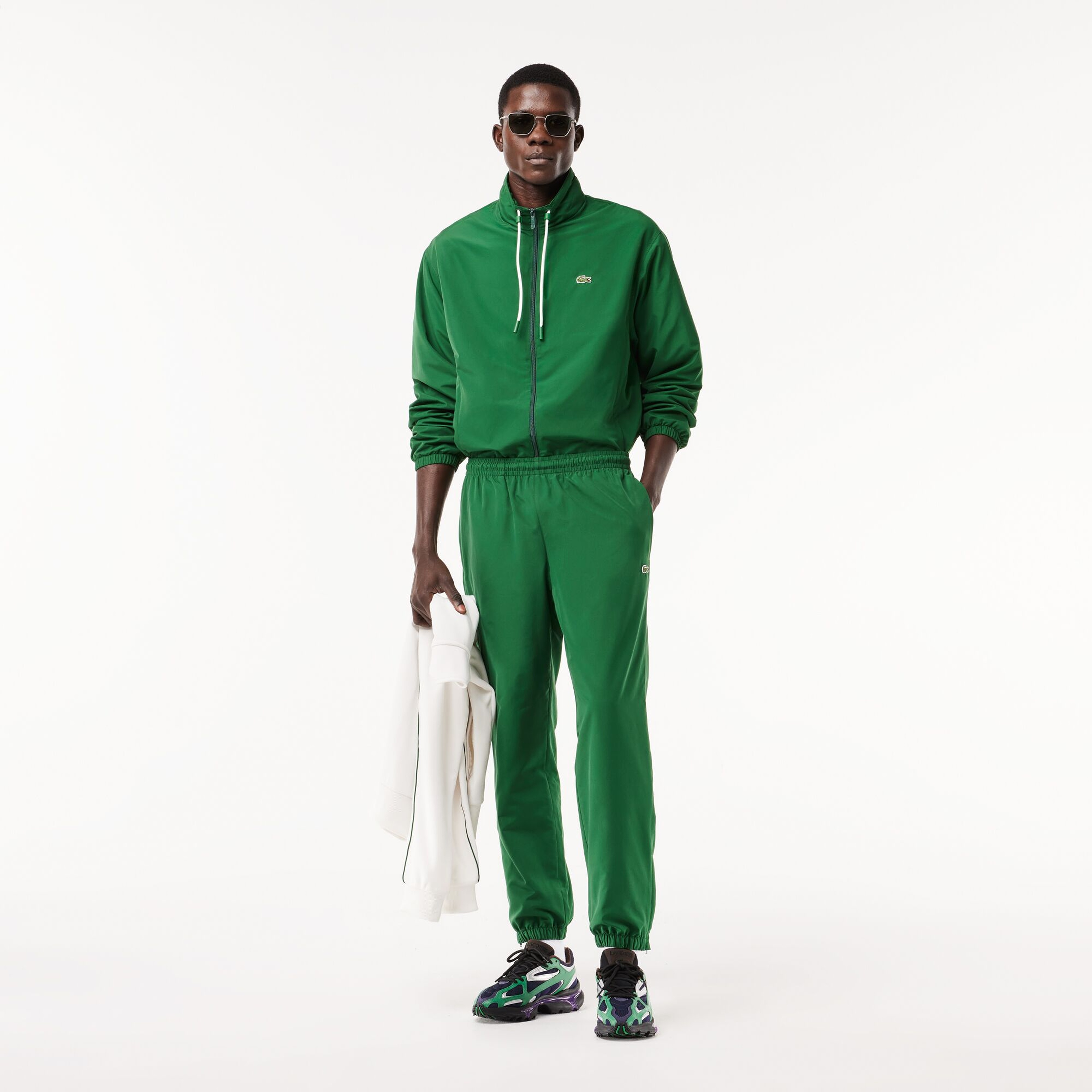 Lacoste Erkek Dik Yaka Yeşil Yağmurluk