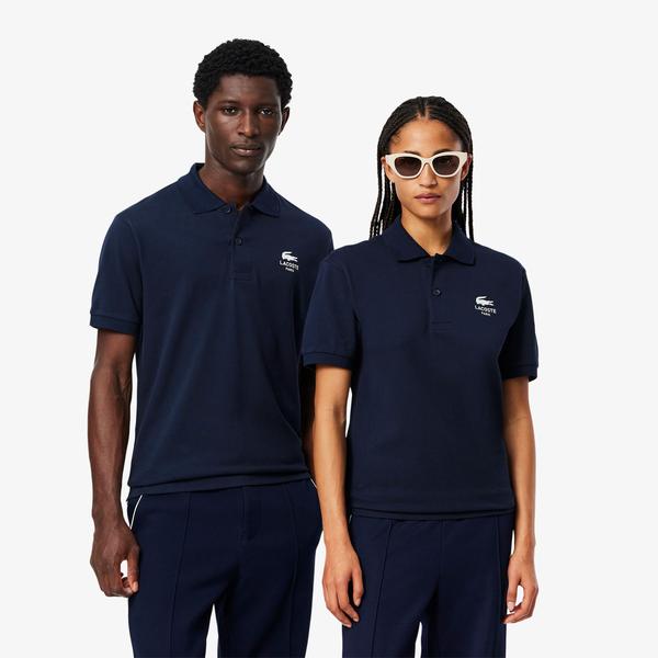 L.12.12 Unisex Classic Fit Lacivert Polo