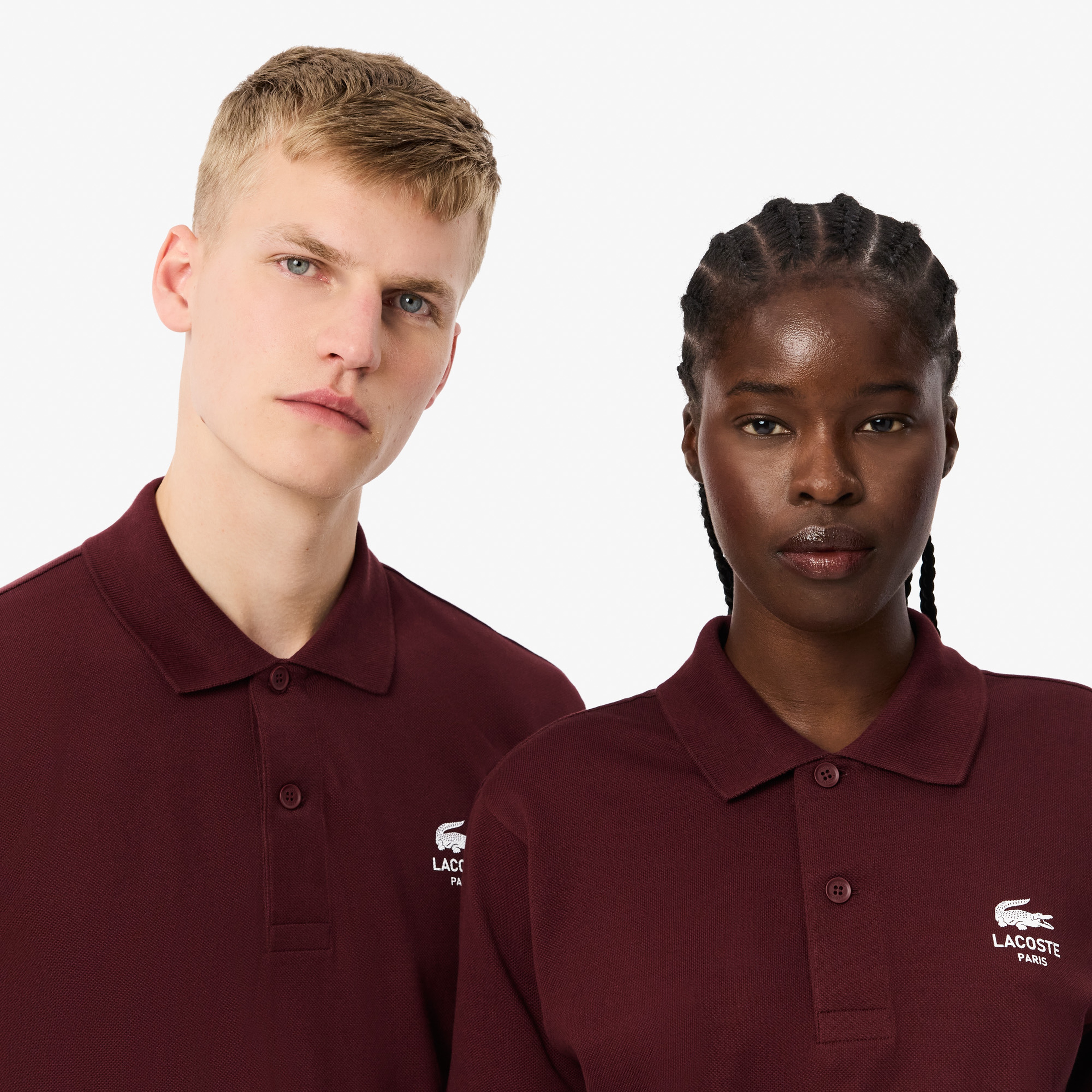 L.12.12 Unisex Classic Fit Bordo Polo