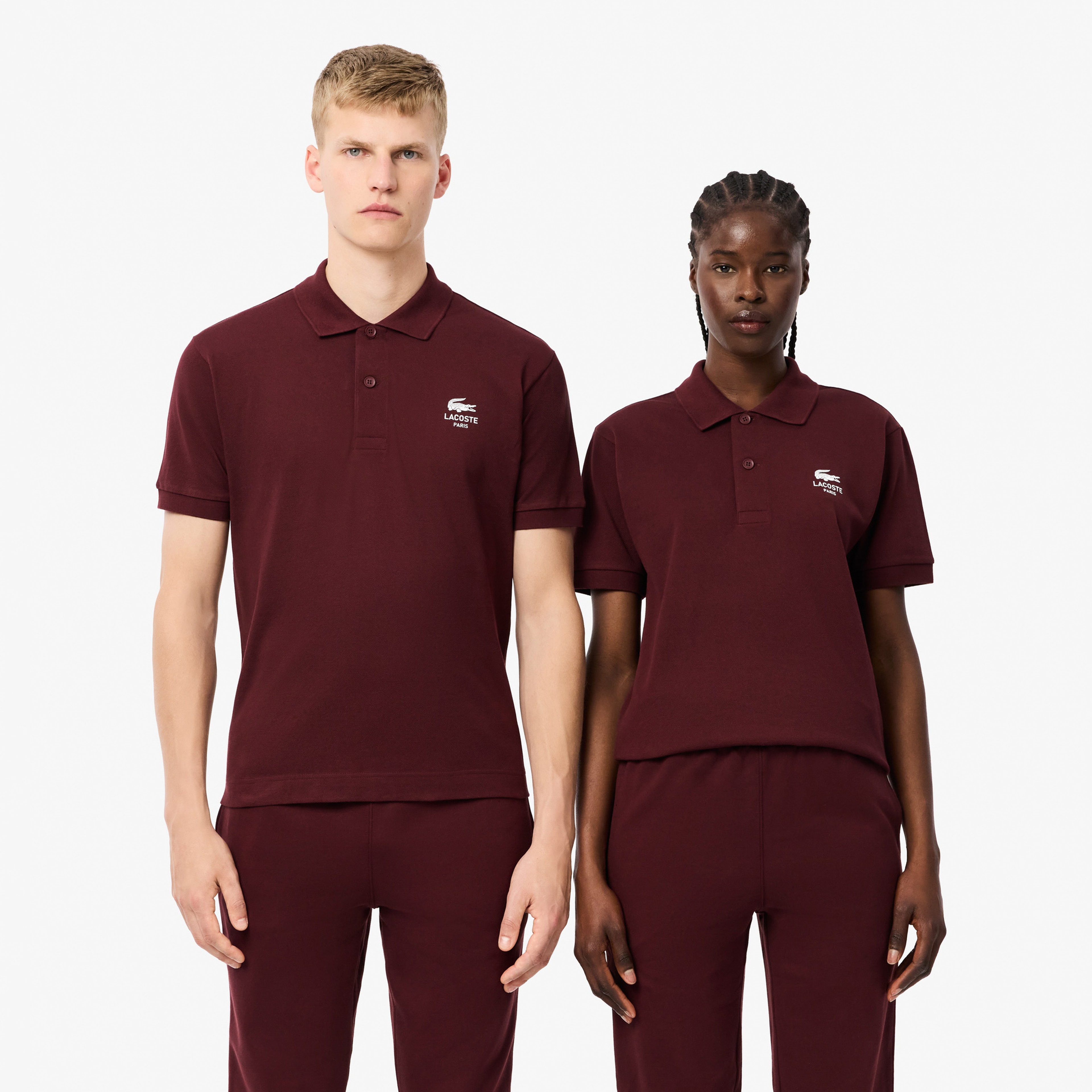 L.12.12 Unisex Classic Fit Bordo Polo