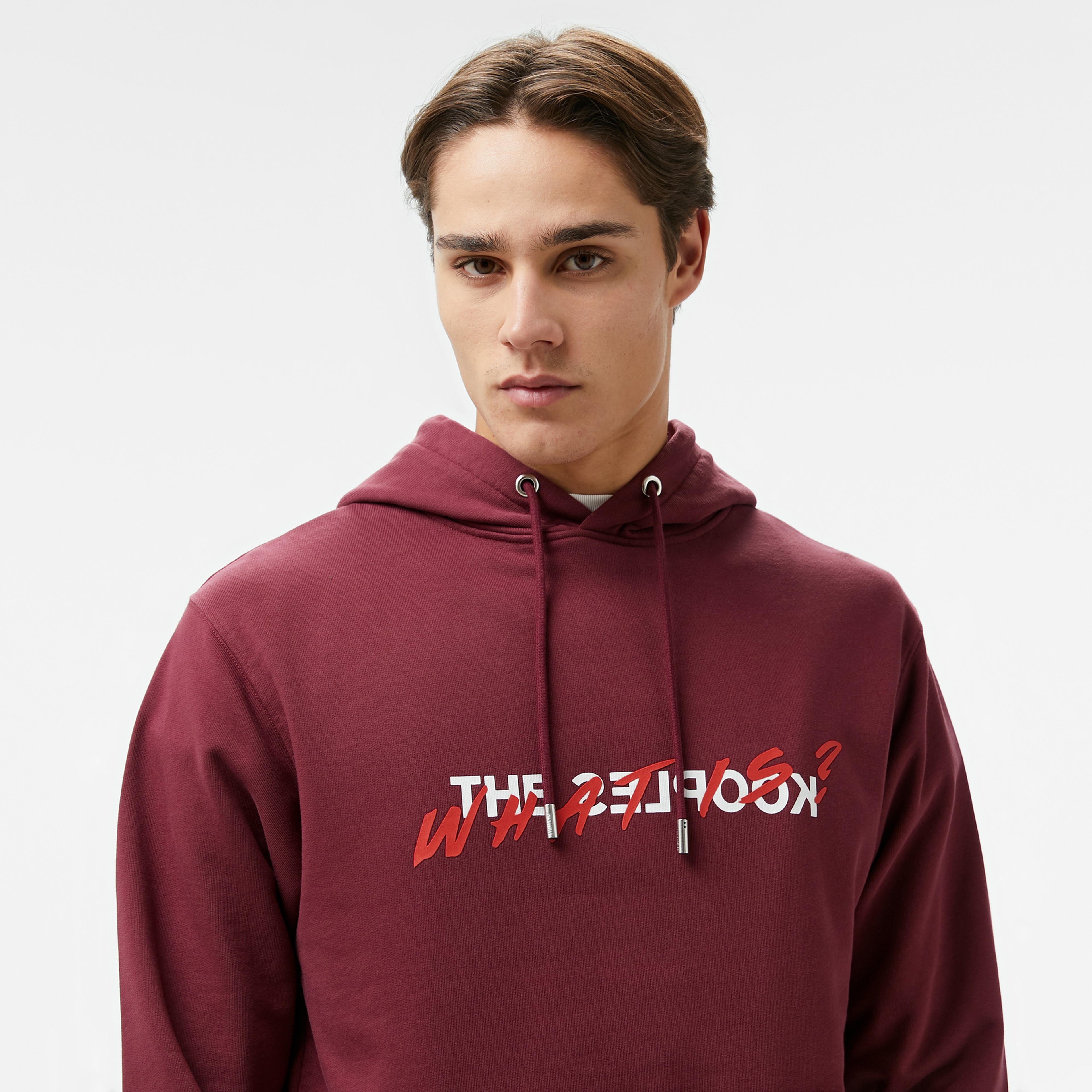 The Kooples Classic Erkek Bordo Sweatshirt