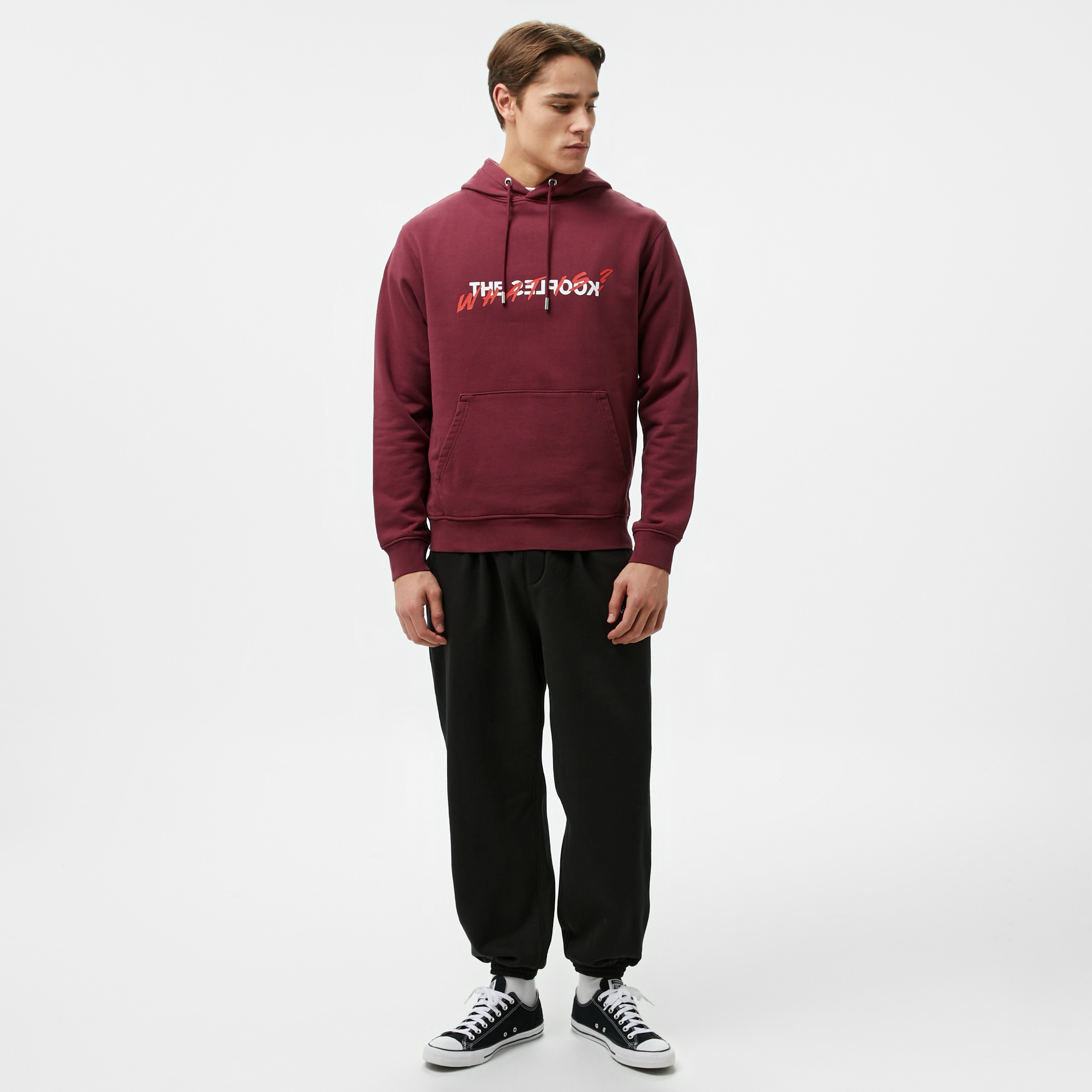 The Kooples Classic Erkek Bordo Sweatshirt