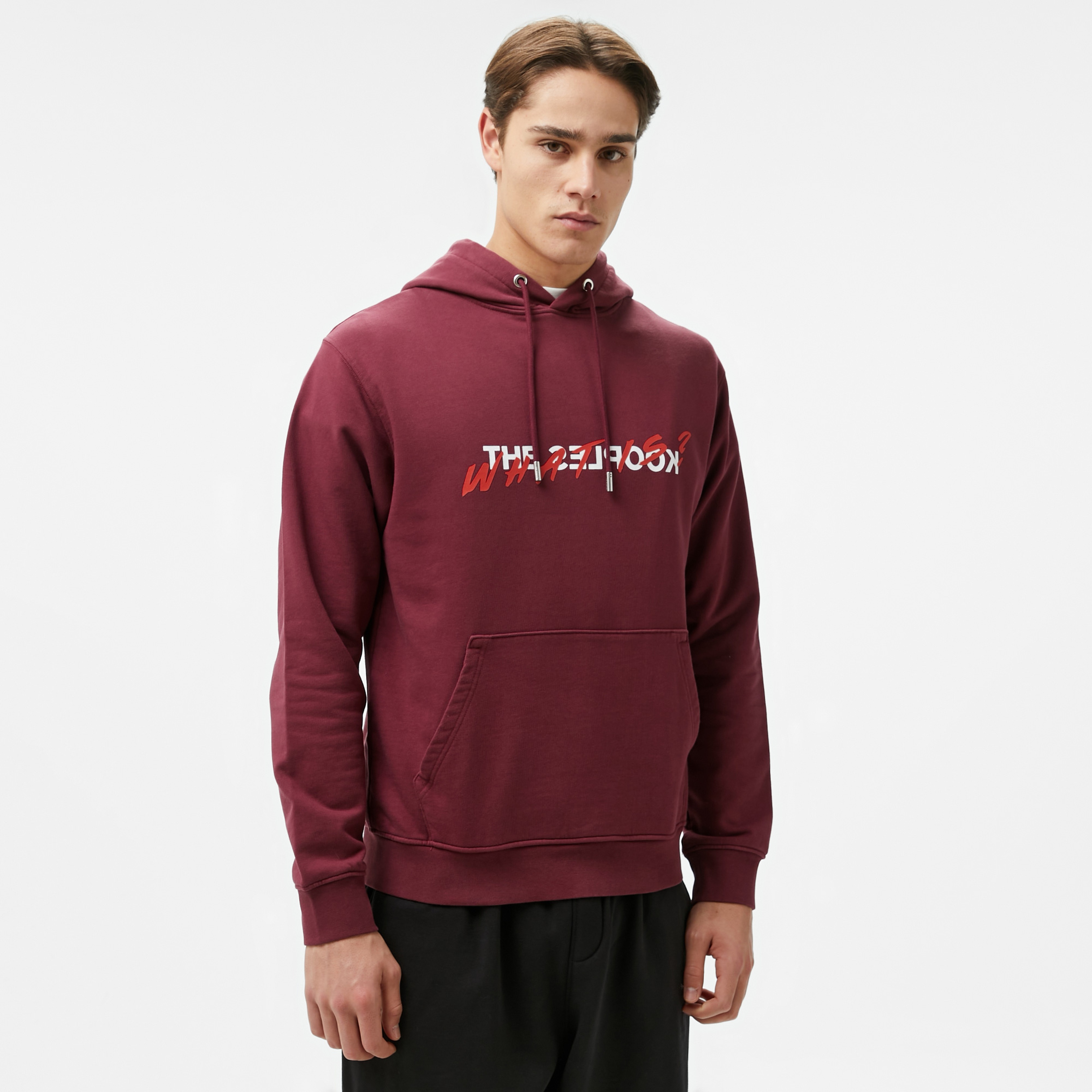 The Kooples Classic Erkek Bordo Sweatshirt