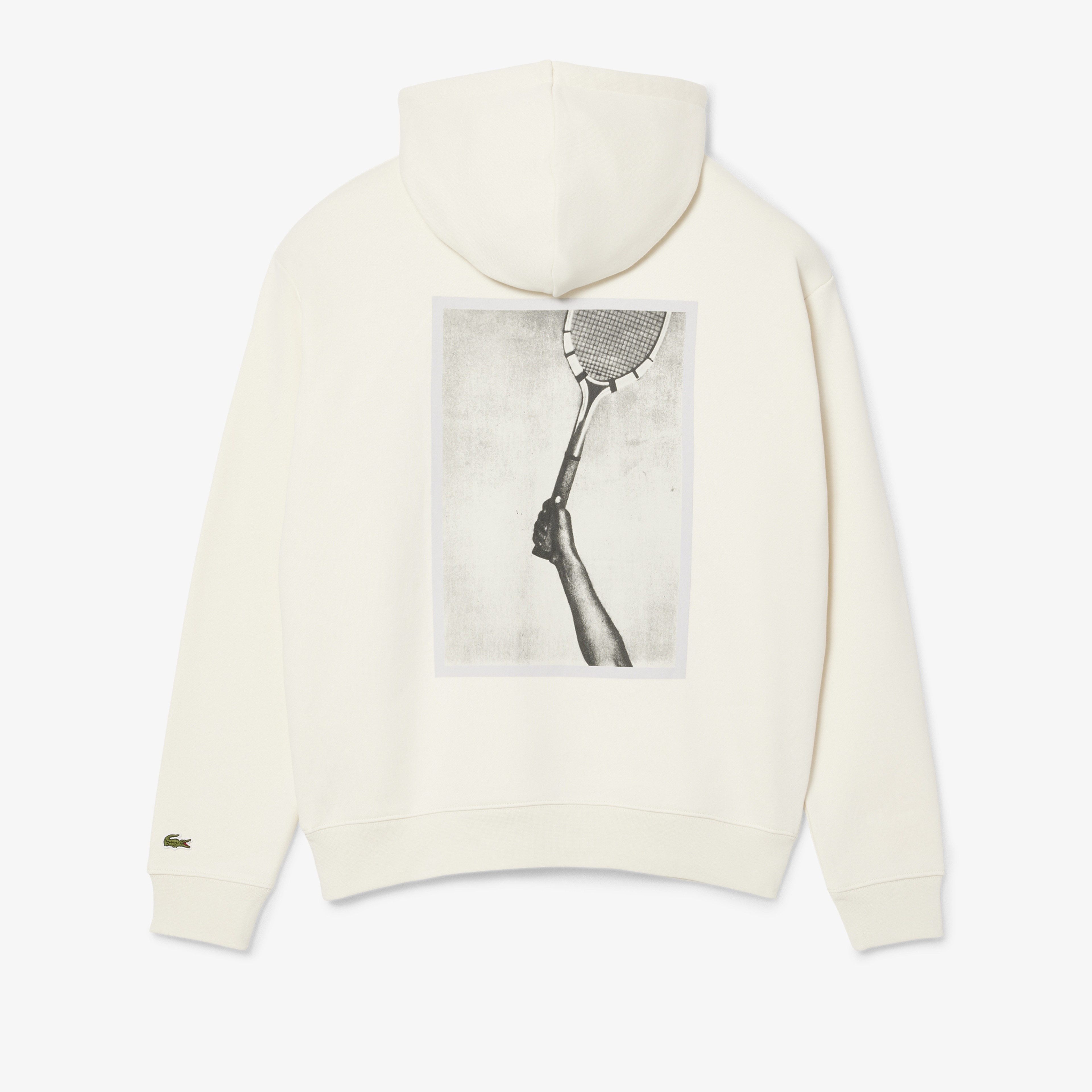 FW24 RUNWAY Unisex Loose Fit Baskılı Beyaz Sweatshirt