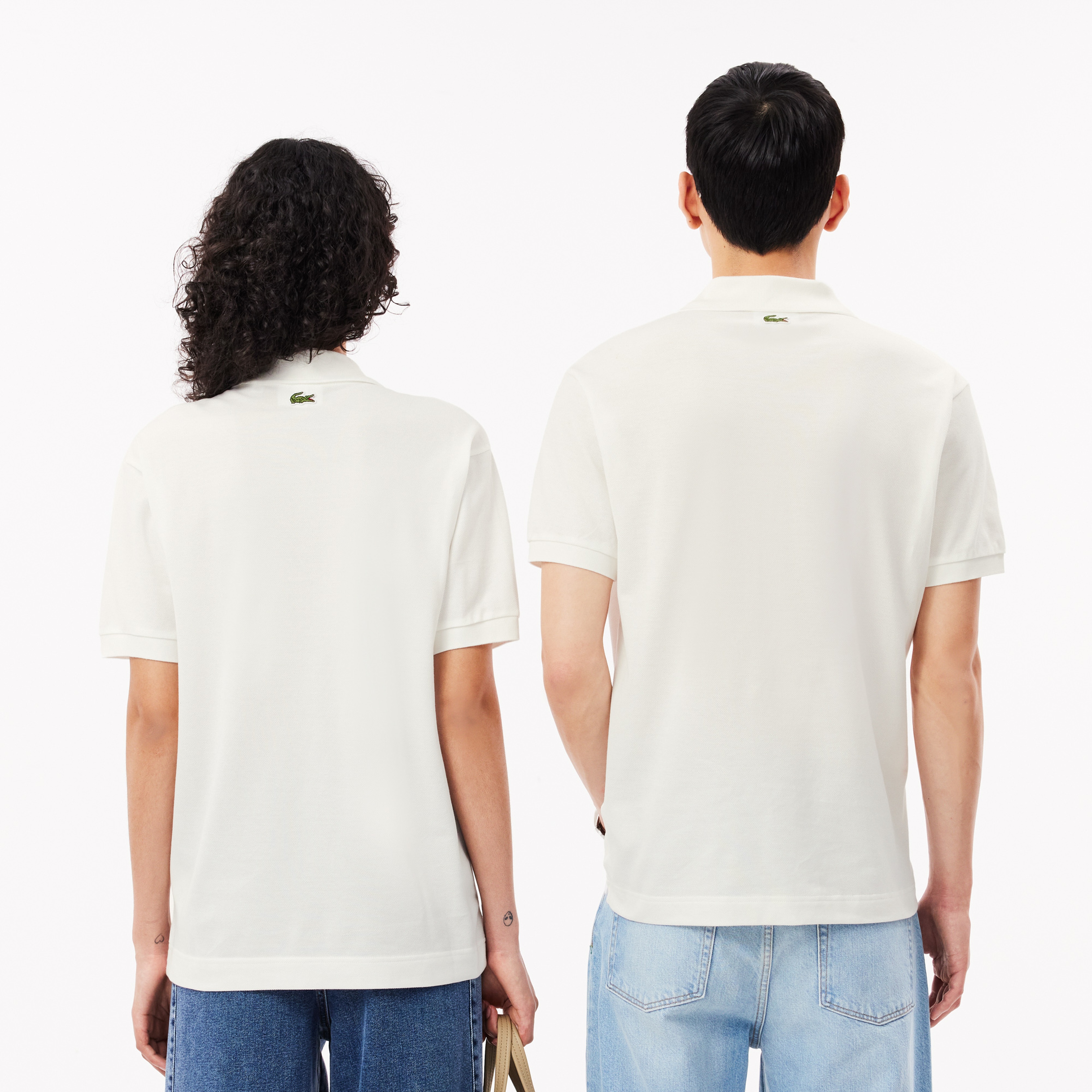 L.12.12 Unisex Classic Fit Beyaz Polo