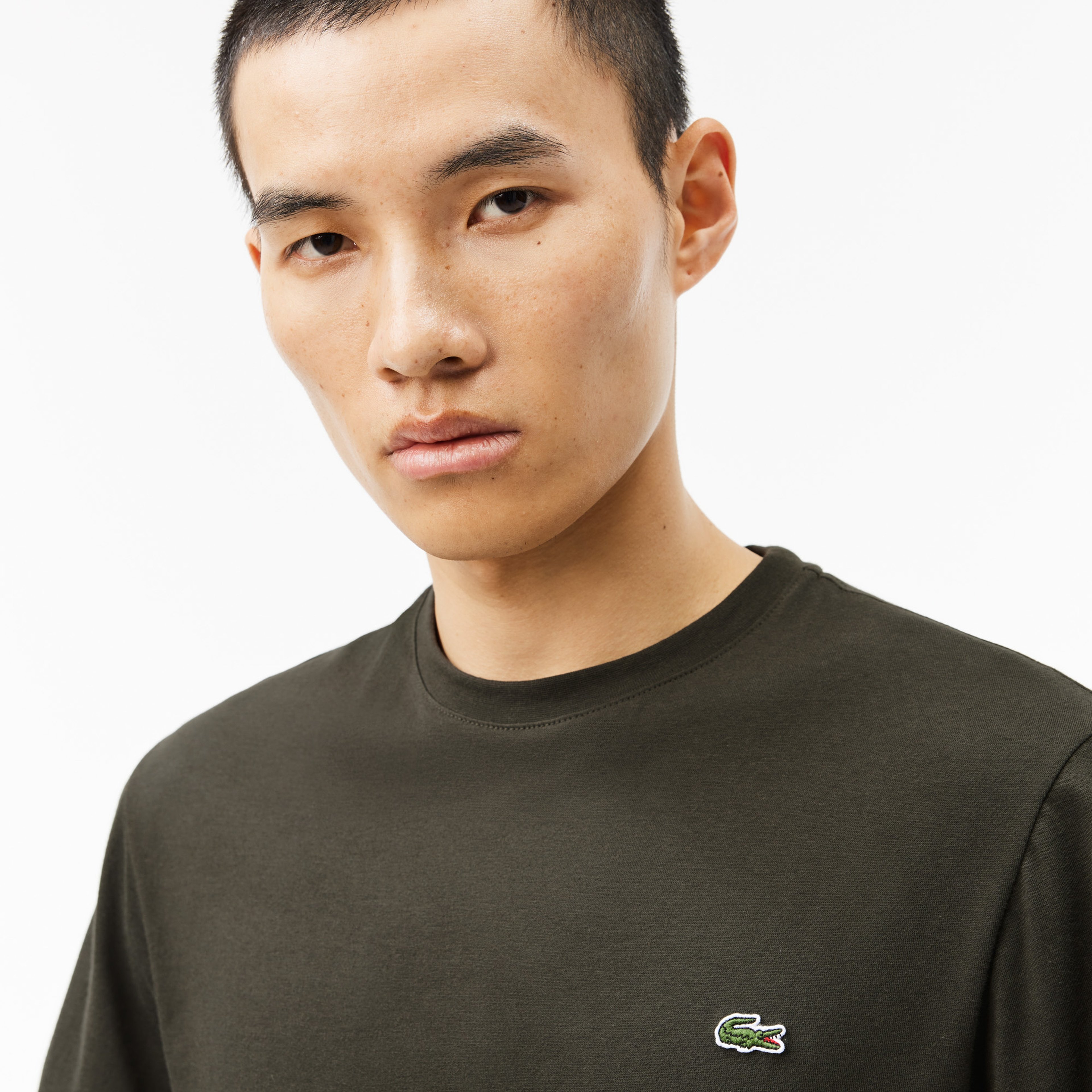 Erkek Regular Fit Bisiklet Yaka Yeşil T-Shirt