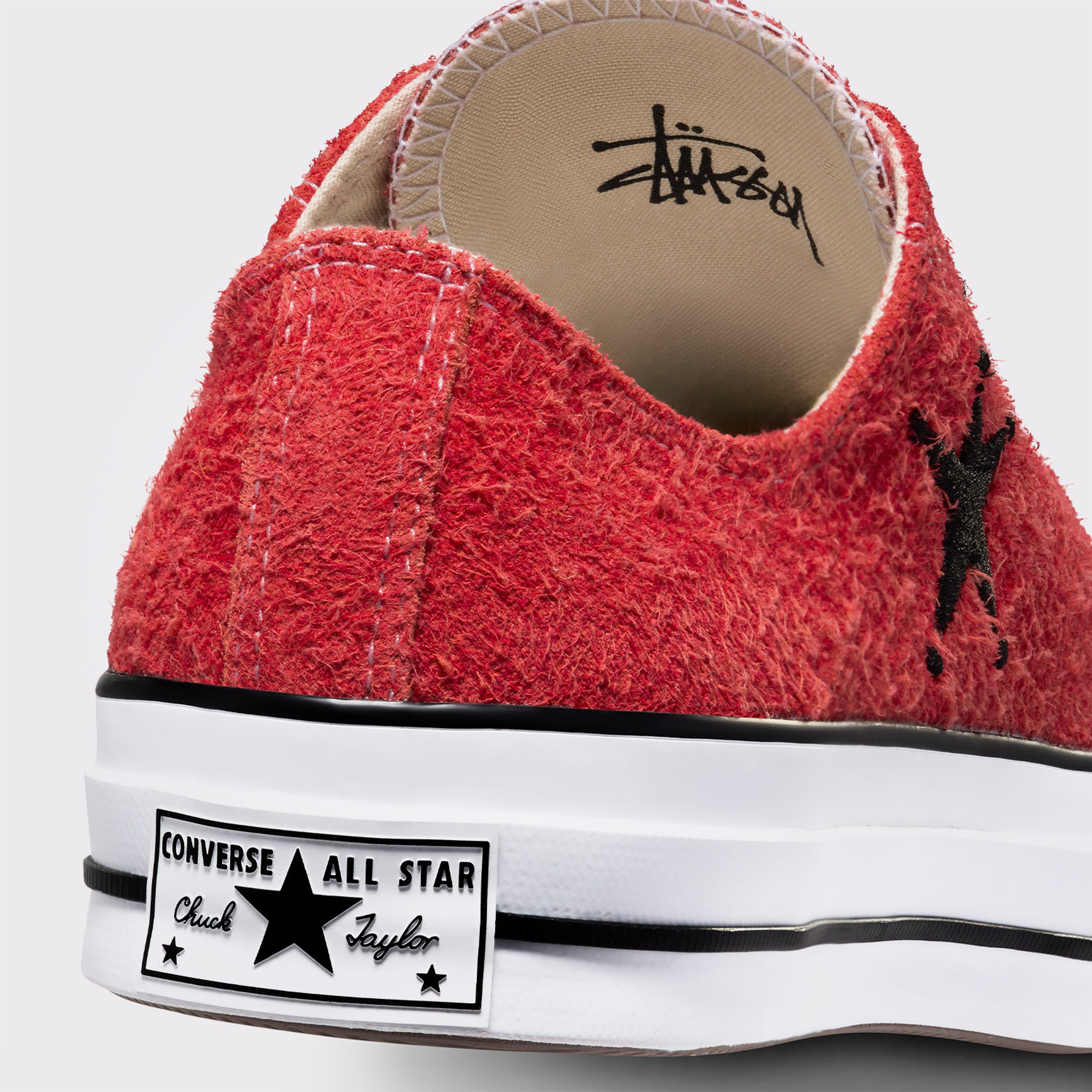 Converse X Stüssy Chuck 70 Unisex Kırmızı Süet Sneaker