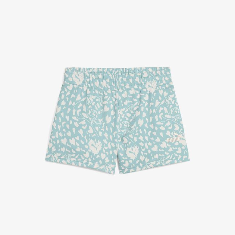 Puma Flaming Love Aop Çocuk Yeşil Şort