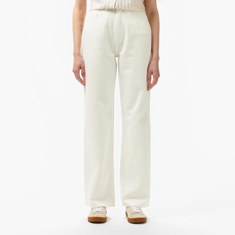 Kadın Beyaz Jean Pantolon