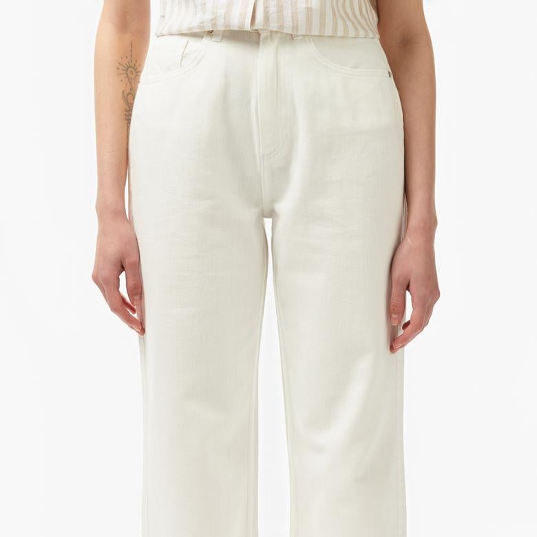 Kadın Beyaz Jean Pantolon