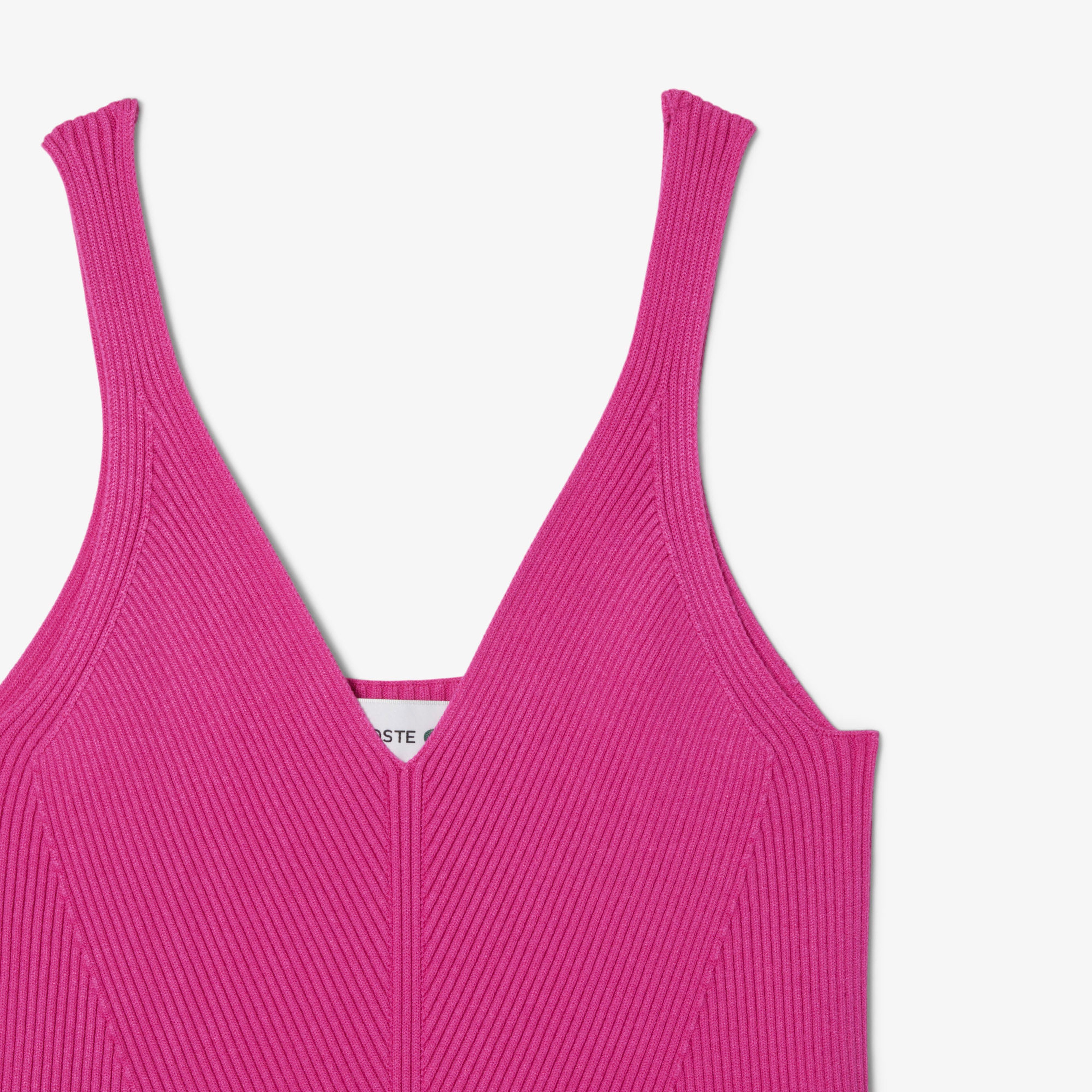 Kadın Kolsuz V Yaka Pembe Elbise