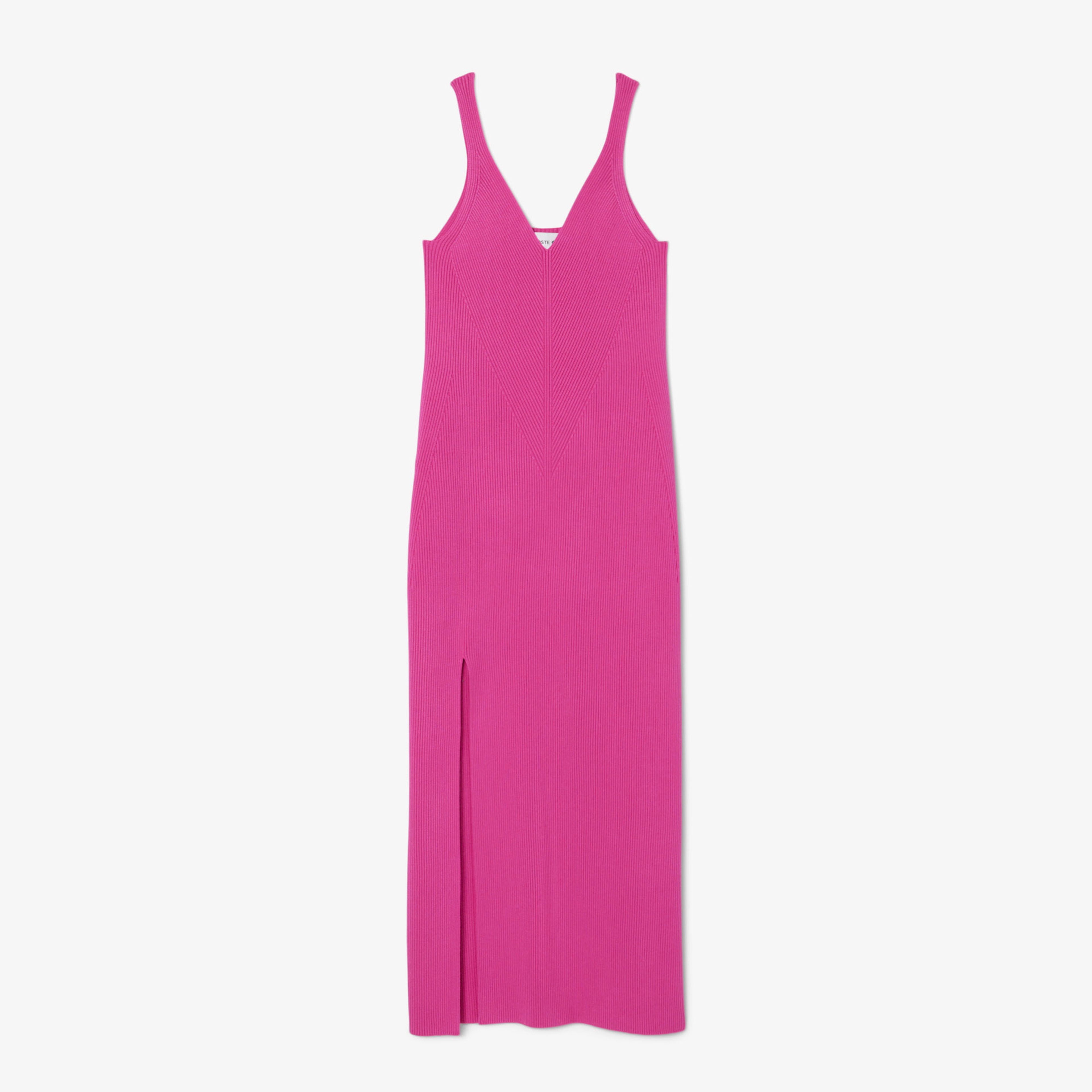 Kadın Kolsuz V Yaka Pembe Elbise