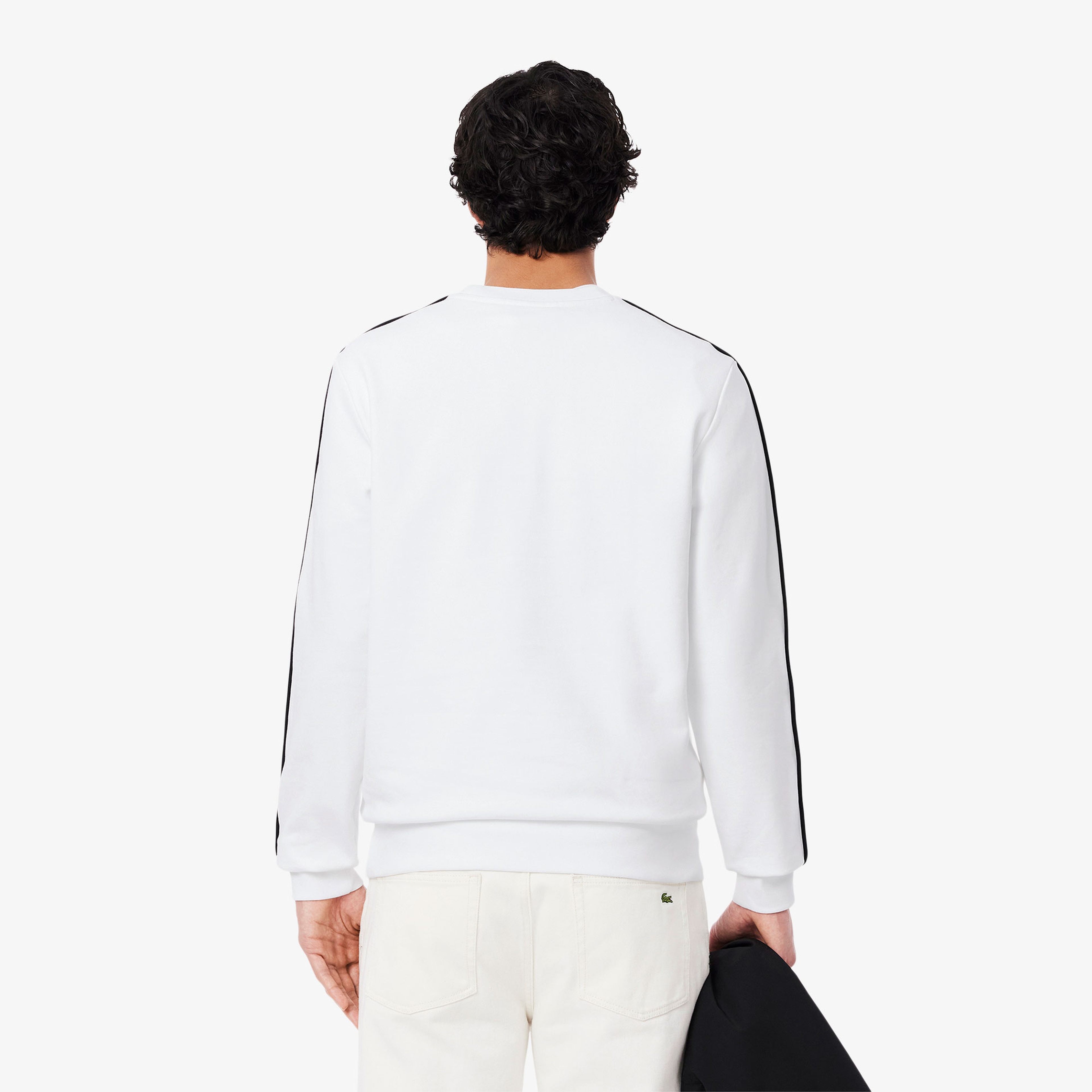 Erkek Classic Fit Beyaz Sweatshirt