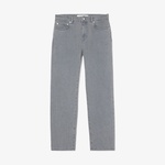 Erkek Straight Fit Gri Jean Pantolon