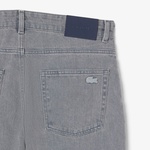 Erkek Straight Fit Gri Jean Pantolon