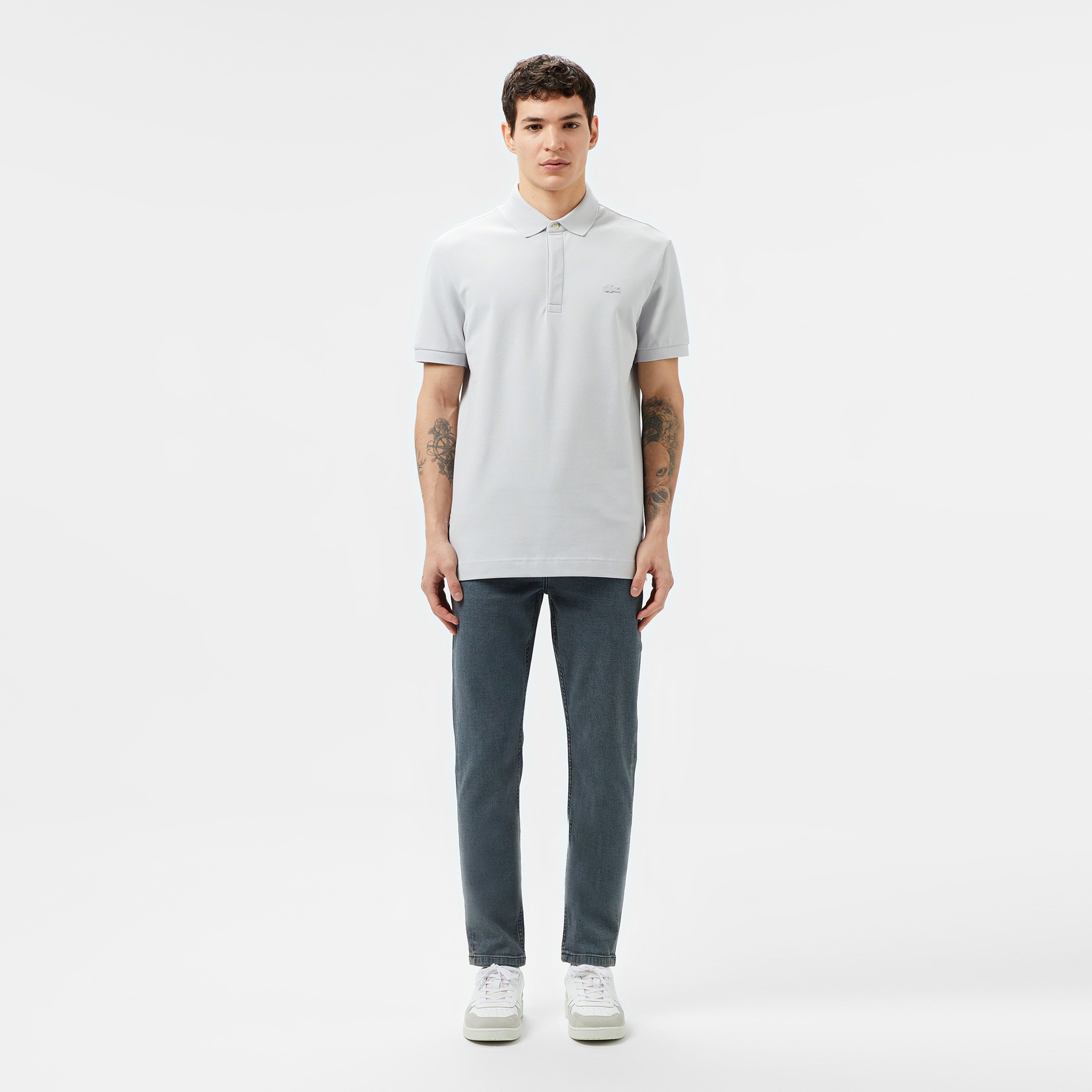 Paris Erkek Regular Fit Gri Polo