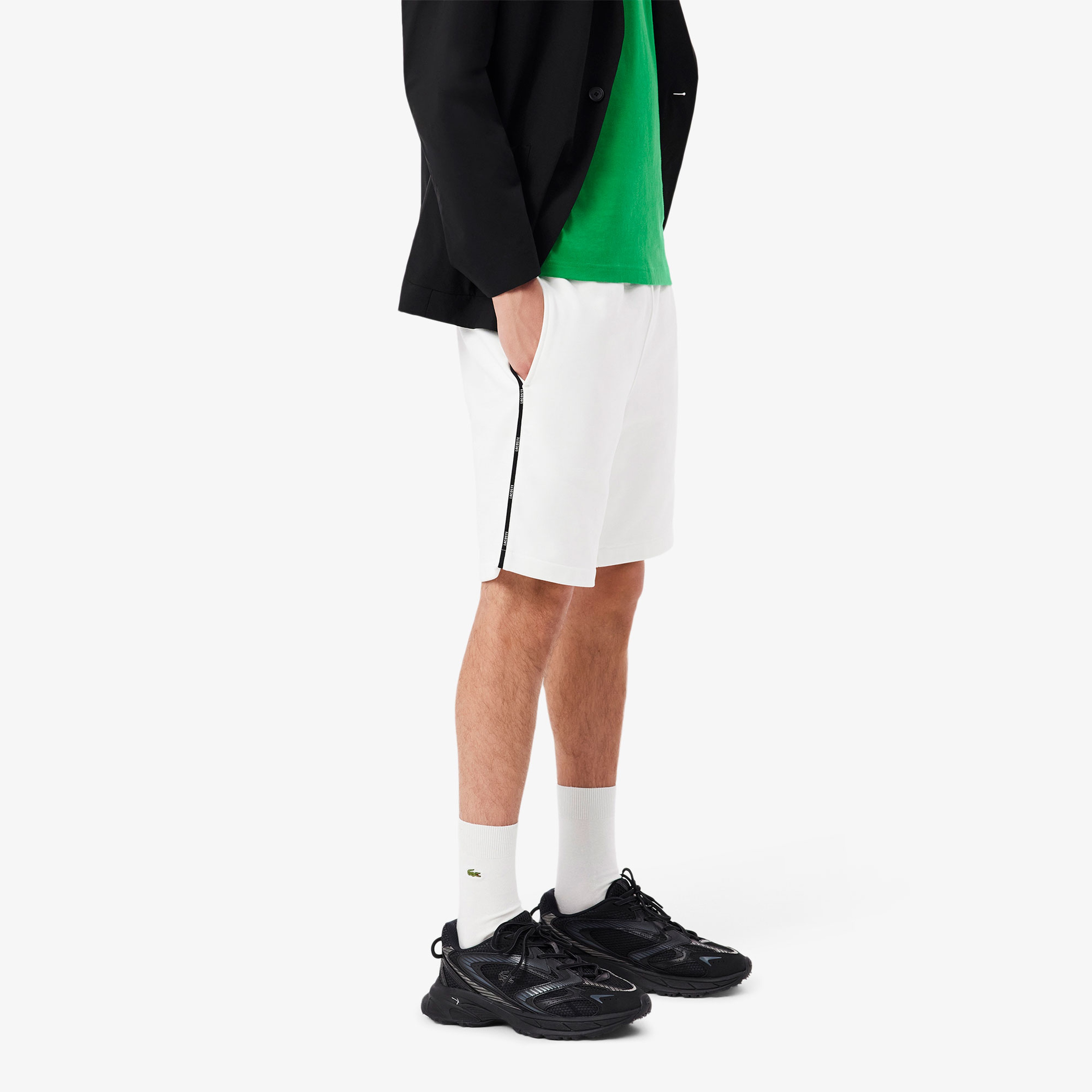 Erkek Regular Fit Beyaz Şort