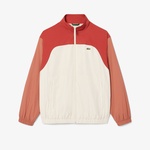 Erkek Dik Yaka Renk Bloklu Bordo Ceket