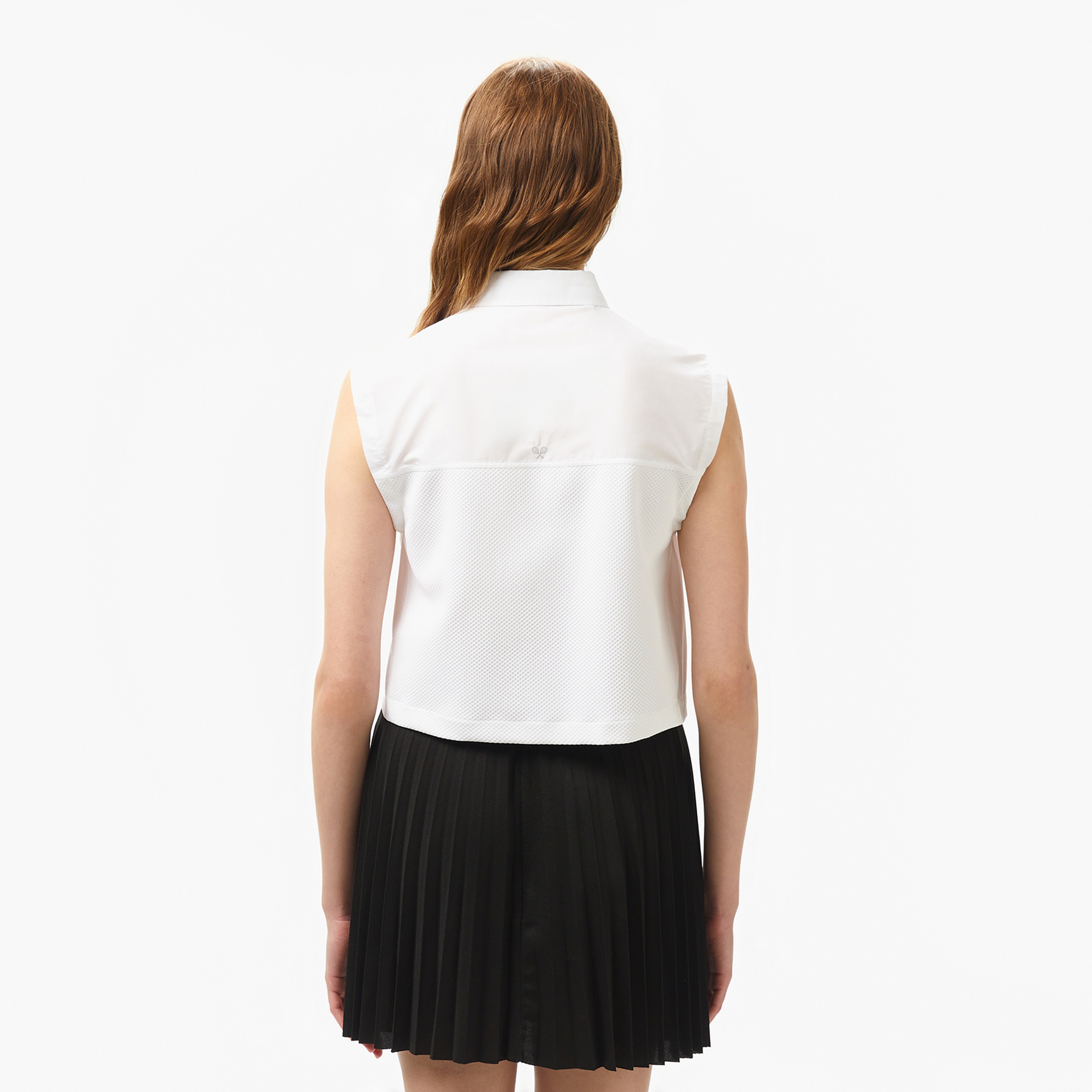 Kadın Regular Fit Kolsuz Beyaz Gömlek