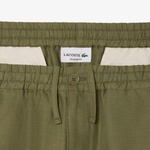 Erkek Regular Fit Keten Haki Şort