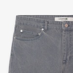 Erkek Straight Fit Denim Gri Bermuda Şort