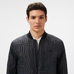 Erkek Regular Fit Dik Yaka Kapitone Siyah Mont