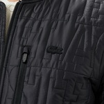 Erkek Regular Fit Dik Yaka Kapitone Siyah Mont