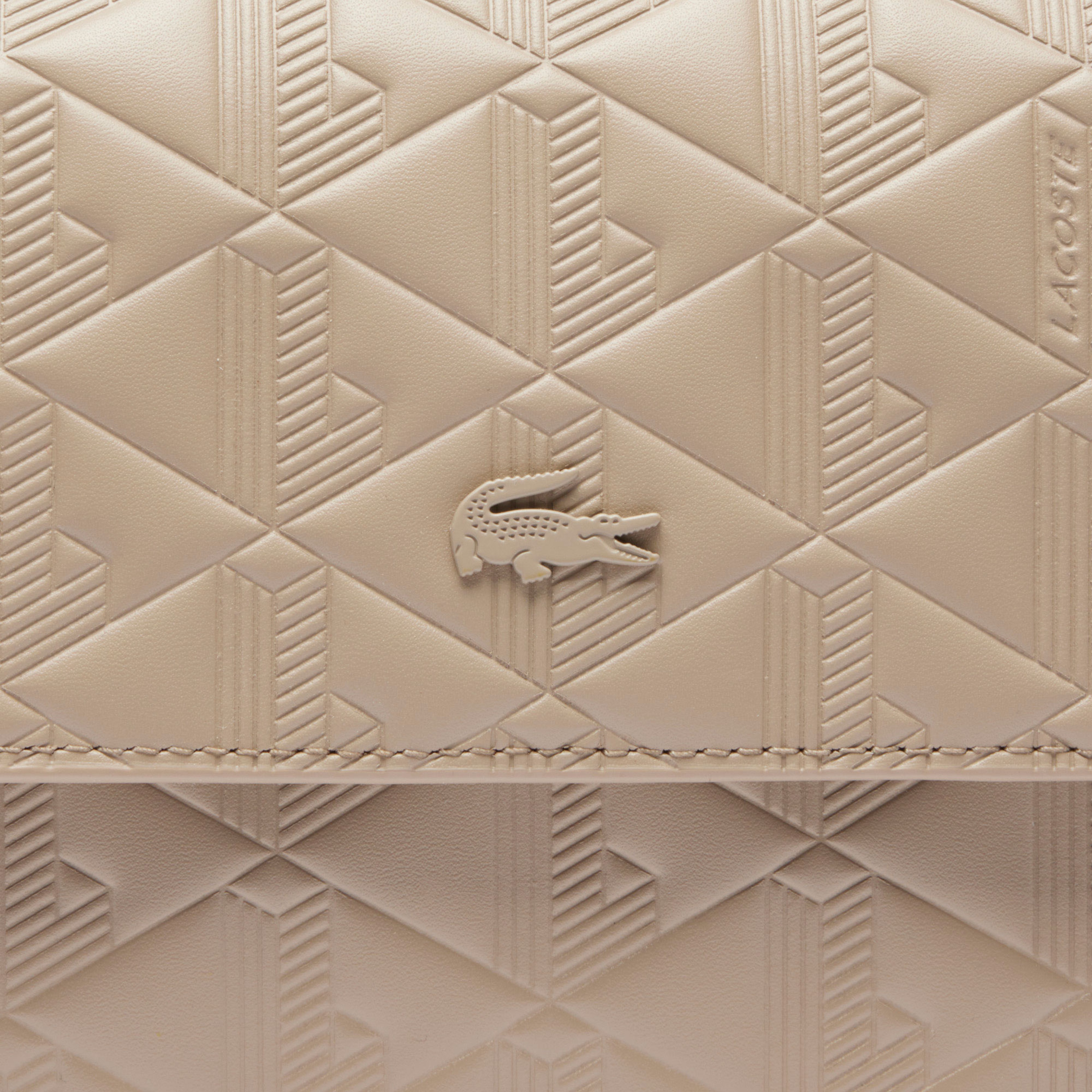 Maheki Kadın Monogram Deri Bej Omuz Çantası