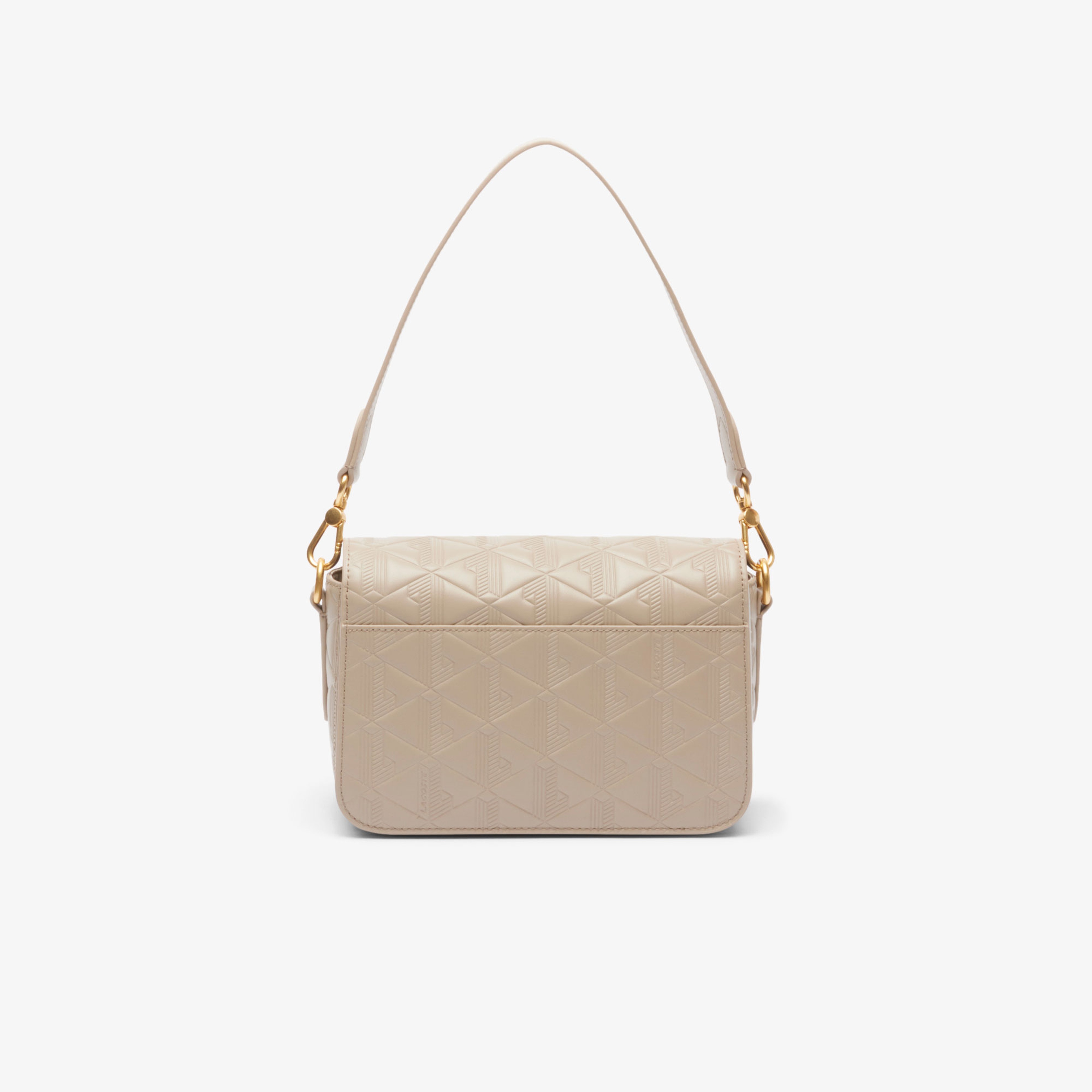 Maheki Kadın Monogram Deri Bej Omuz Çantası