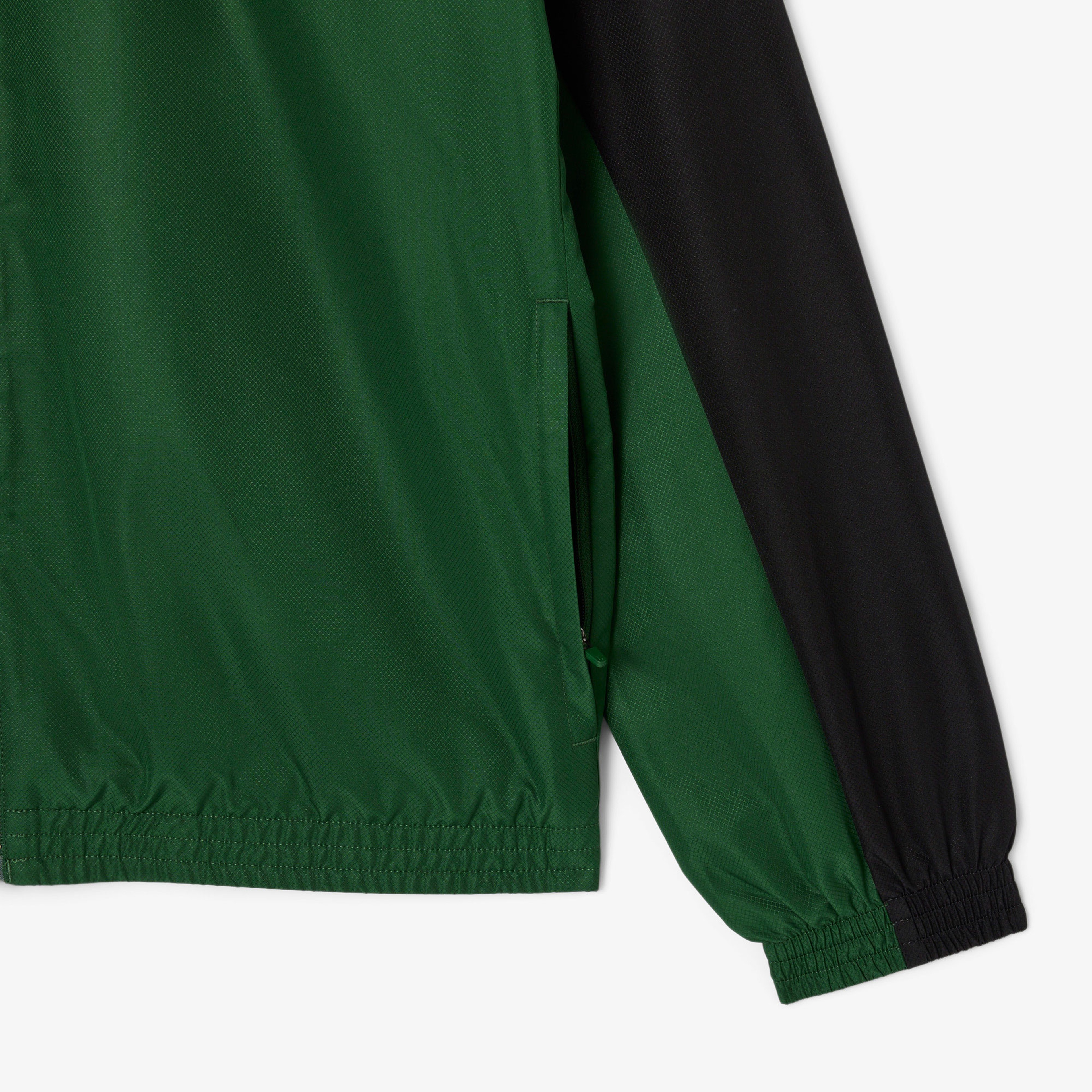 Erkek Regular Fit Fermuarlı Renk Bloklu Siyah Eşofman Takımı