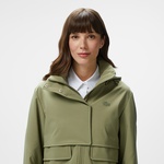 Kadın Relaxed Fit Kapüşonlu Yeşil Yağmurluk