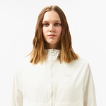 Kadın Kapüşonlu Beyaz Ceket