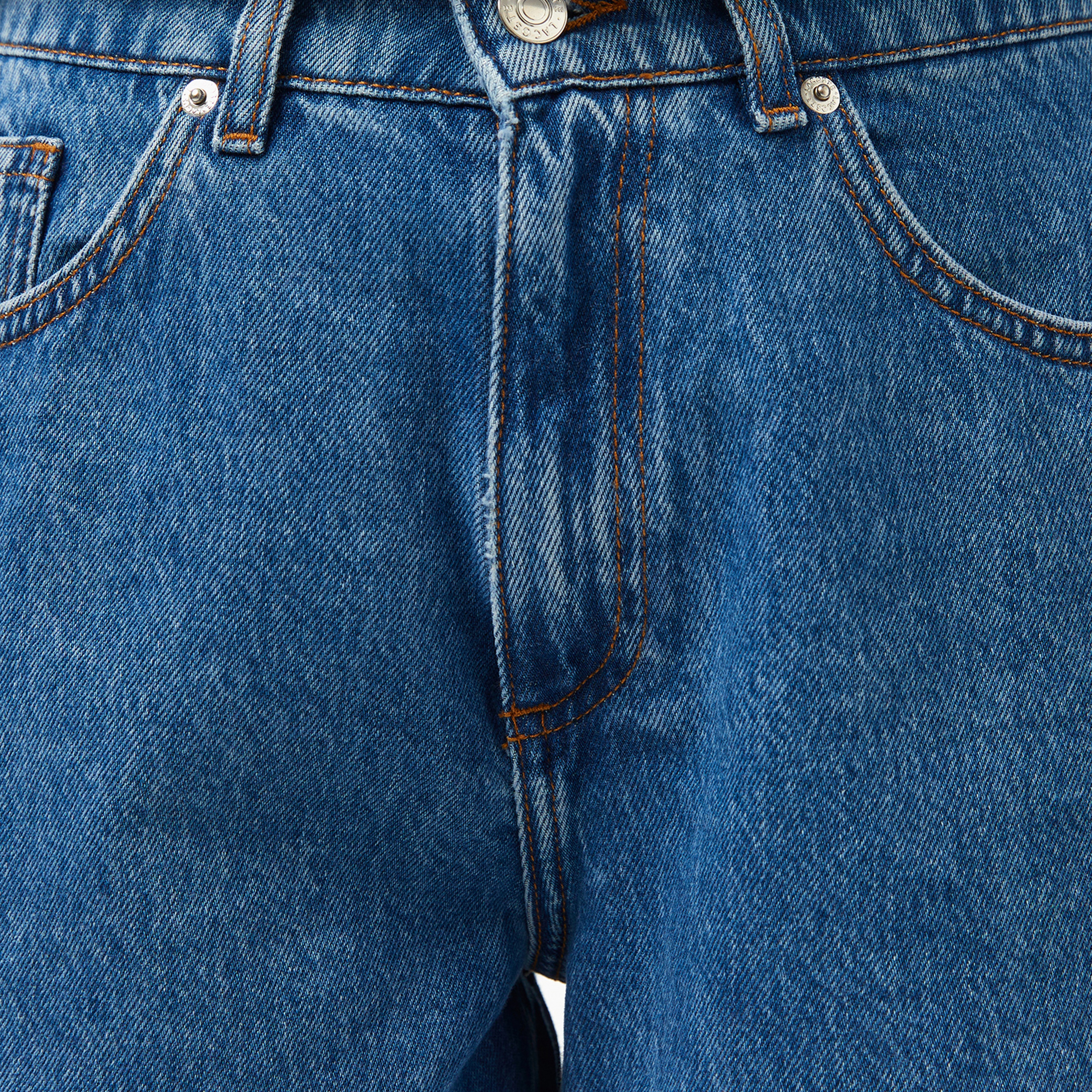 Kadın Regular Fit Denim Koyu Mavi Şort