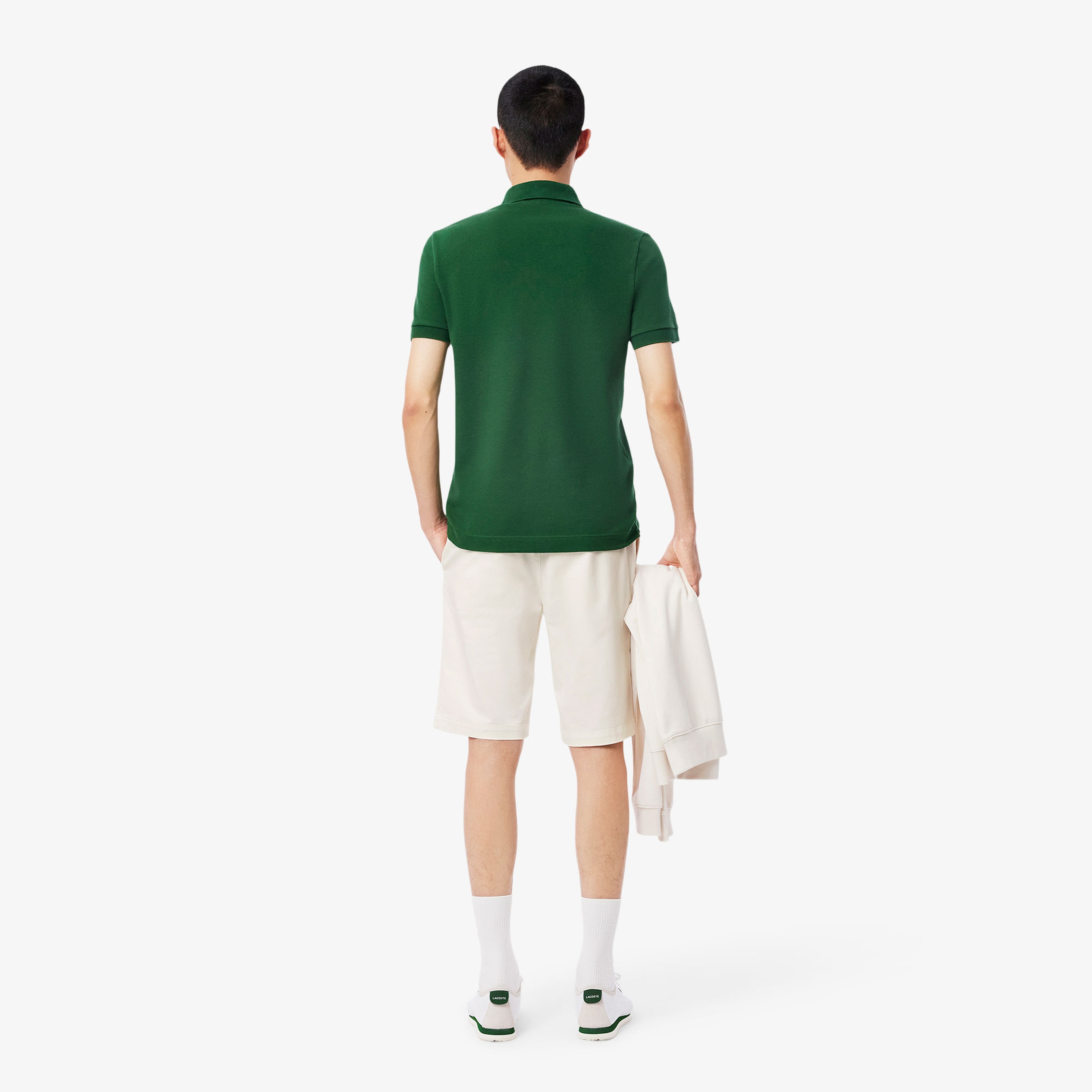 Erkek Slim Fit Beyaz Bermuda Şort