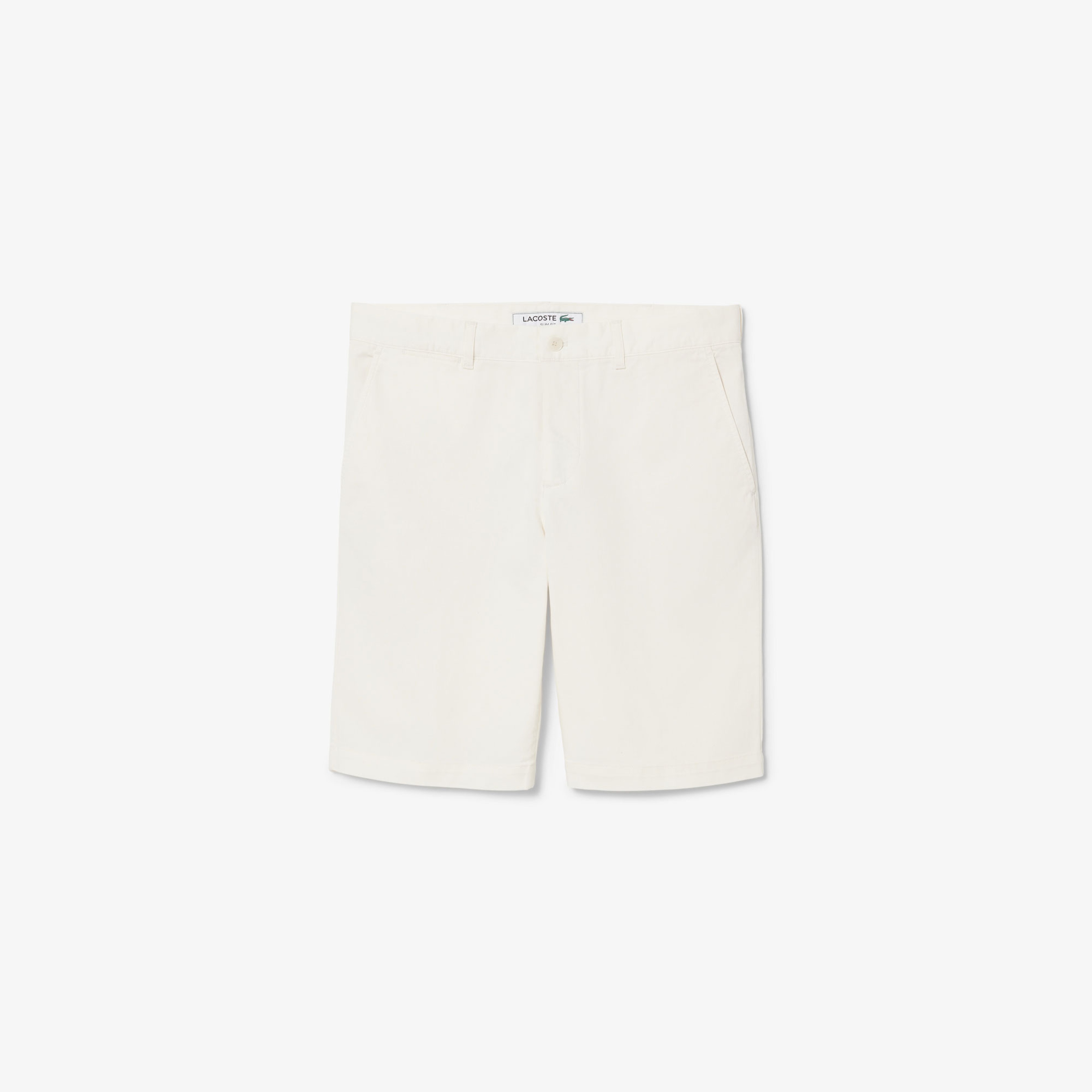 Erkek Slim Fit Beyaz Bermuda Şort