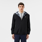 Erkek Kapüşonlu Çift Taraflı Siyah Ceket