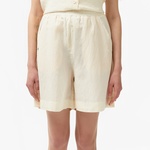 Kadın Regular Fit Beyaz Bermuda Şort