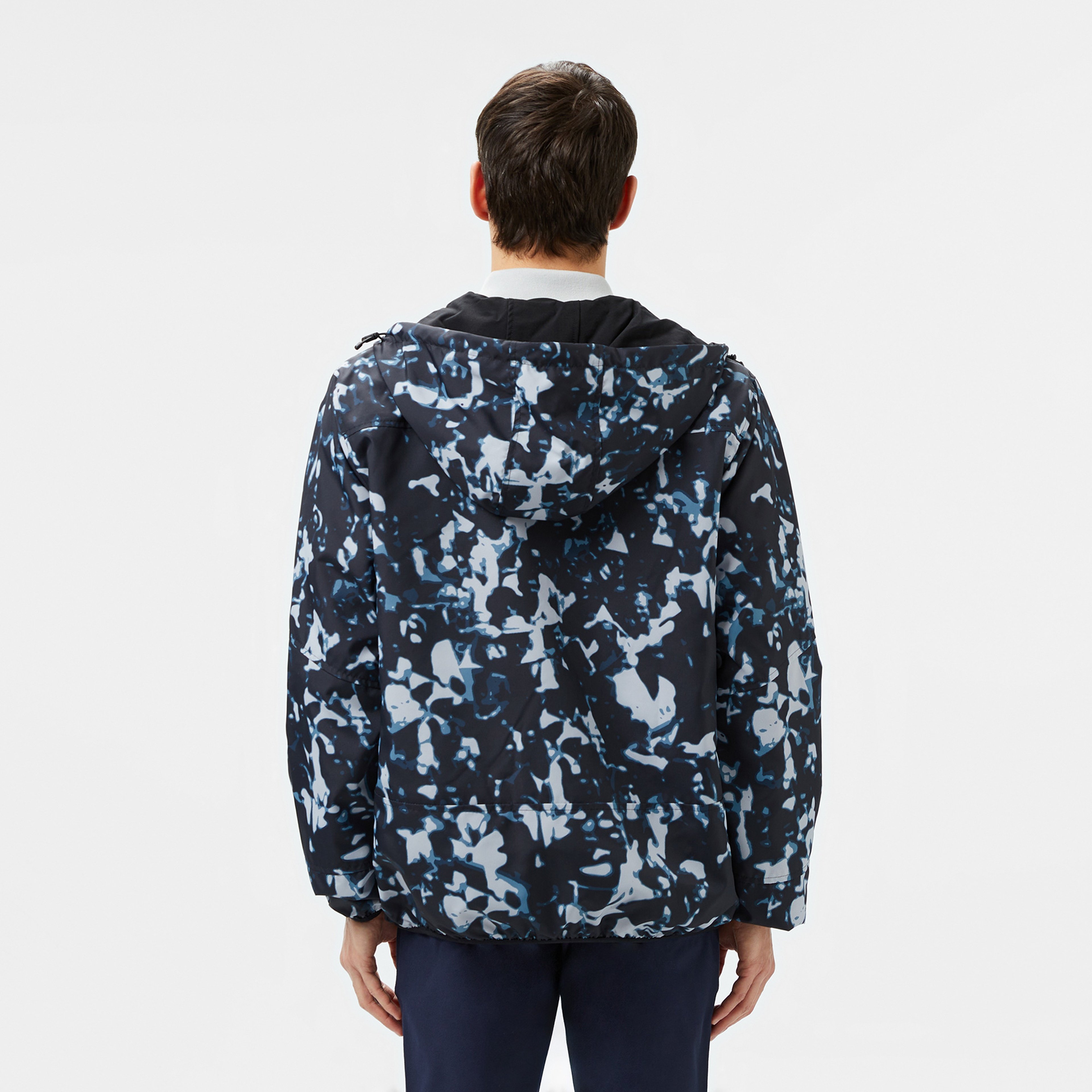 Erkek Kapüşonlu Çift Taraflı Siyah Ceket