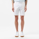 Erkek Regular Fit Keten Beyaz Bermuda Şort