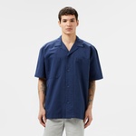 Erkek Relaxed Fit Kısa Kollu Lacivert Gömlek